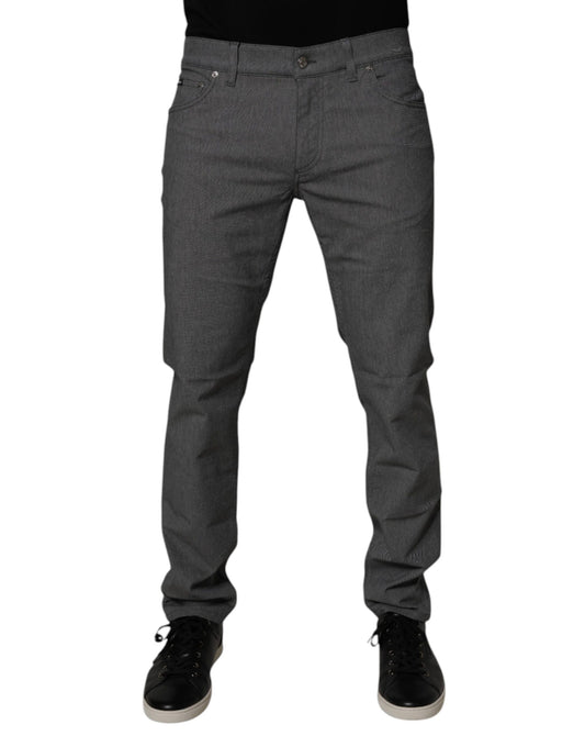 Dolce & Gabbana Gray Cotton Stretch Skinny Denim Jeans Dolce & Gabbana