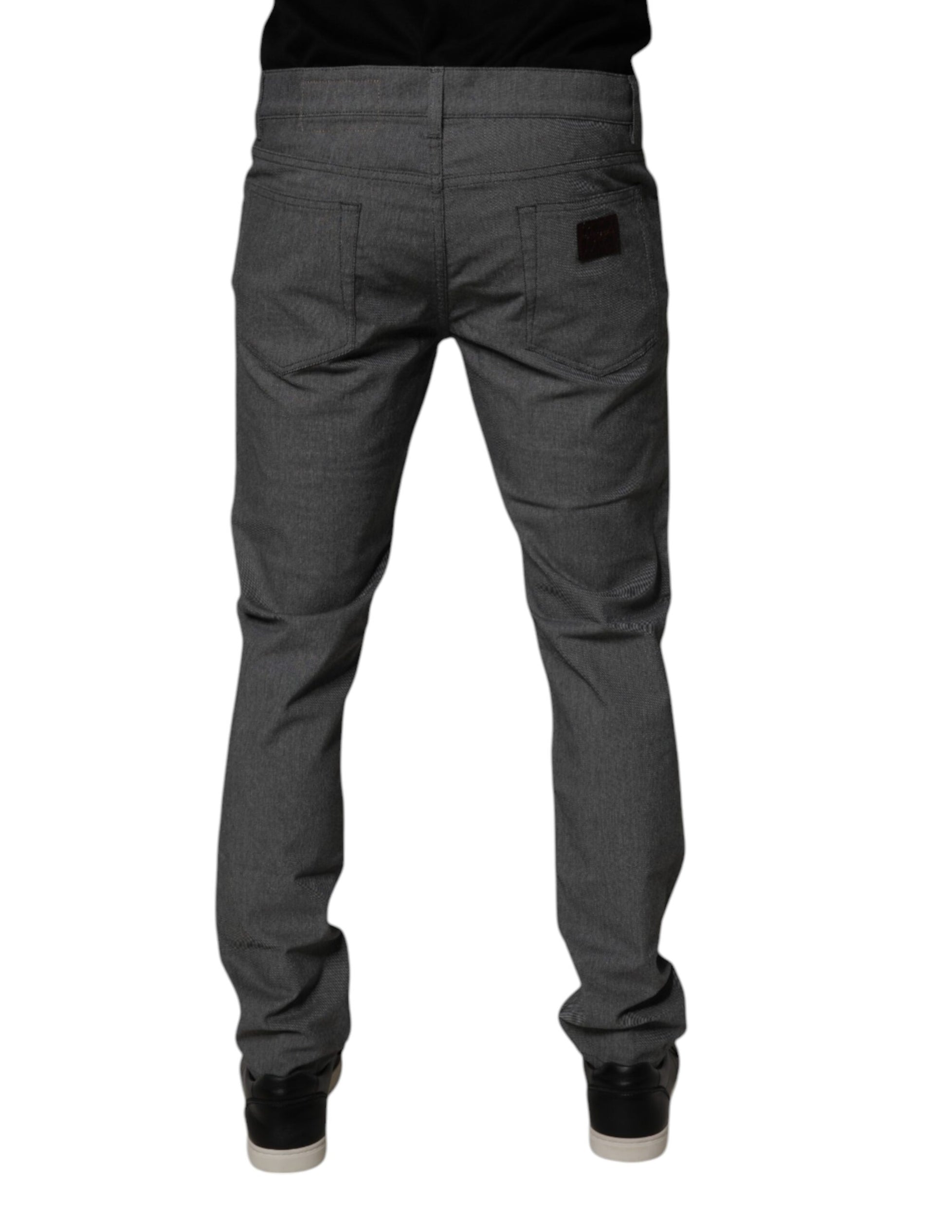 Dolce & Gabbana Gray Cotton Stretch Skinny Denim Jeans Dolce & Gabbana