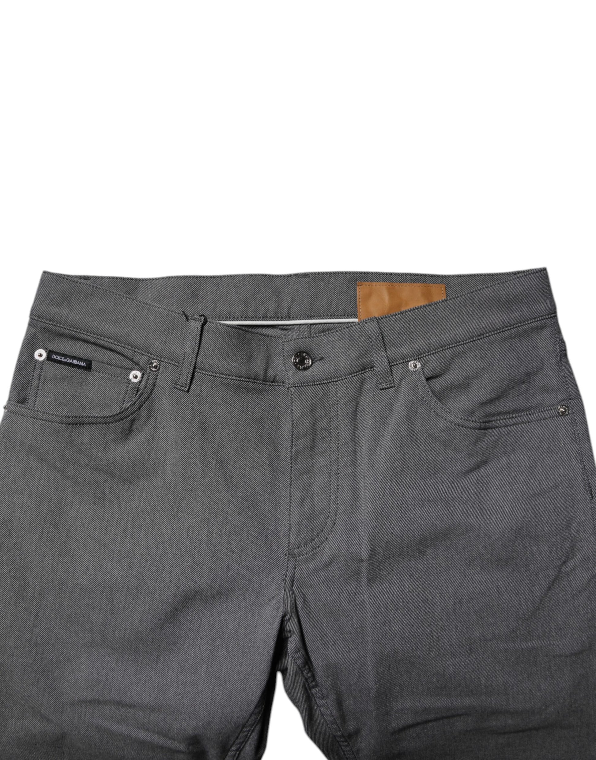 Dolce & Gabbana Gray Cotton Stretch Skinny Denim Jeans Dolce & Gabbana