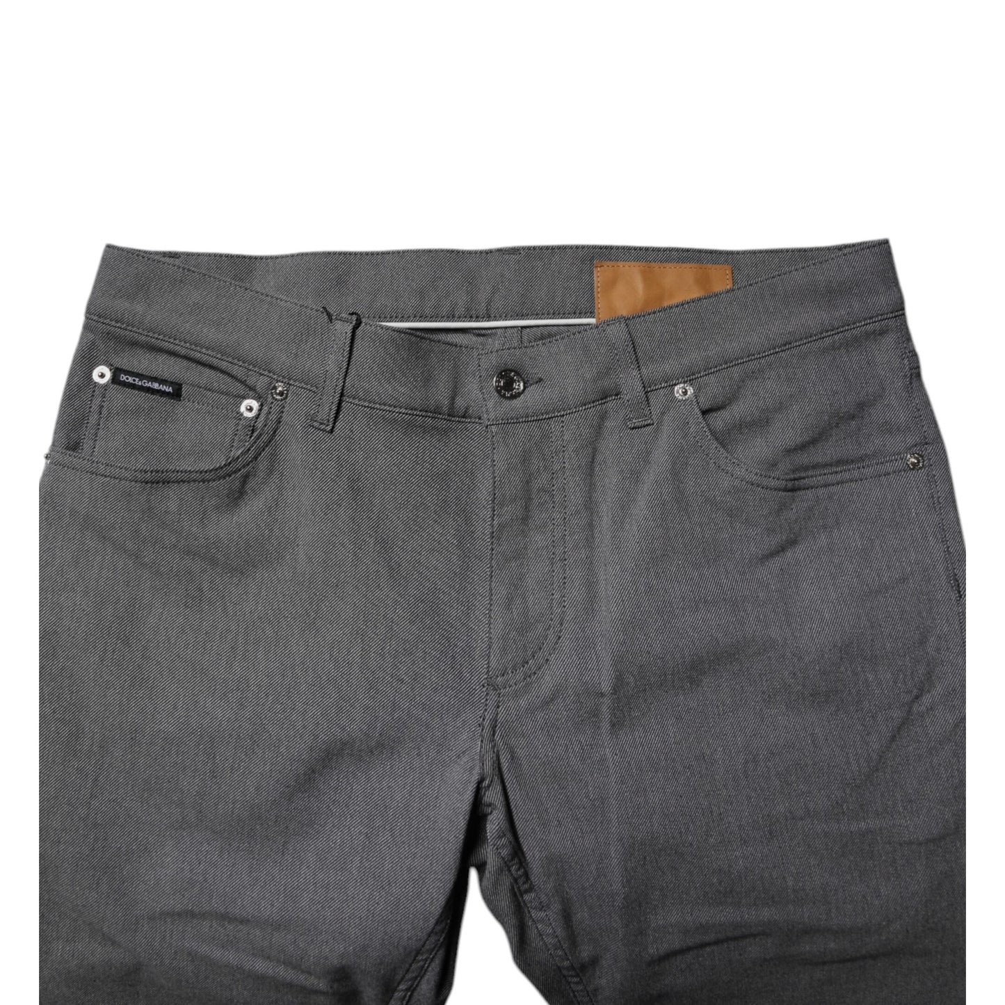 Dolce & Gabbana Gray Cotton Stretch Skinny Denim Jeans