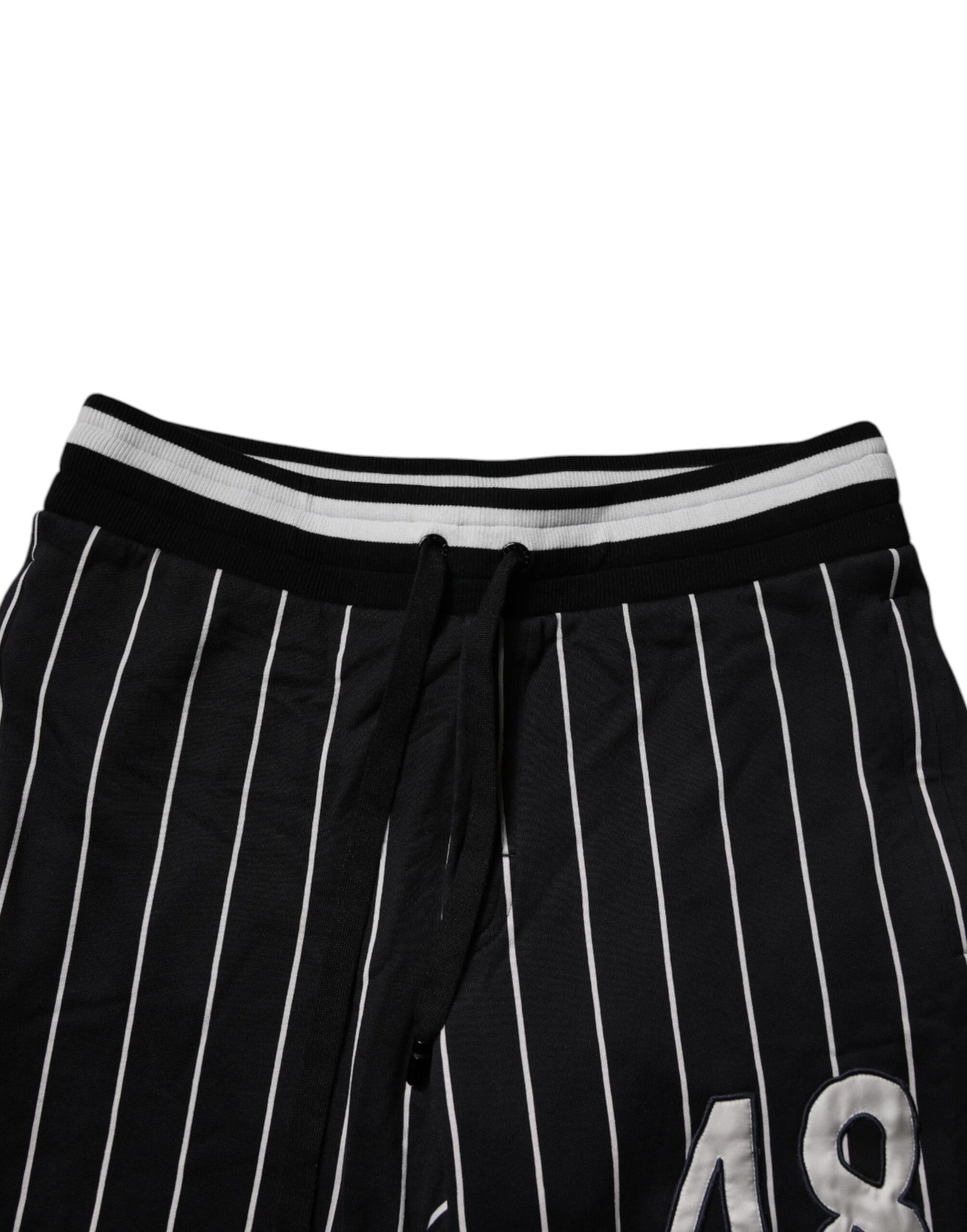 Dolce & Gabbana Black White Stripes Jogger Sweatpants Pants Dolce & Gabbana