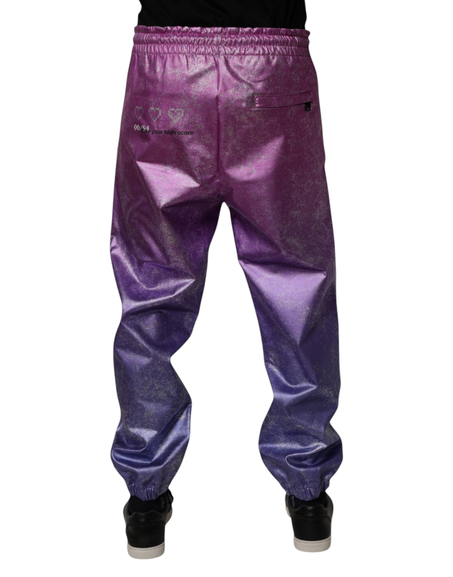 Dolce & Gabbana Pink Purple Two Tone Jogger Sweatpants Pants Dolce & Gabbana