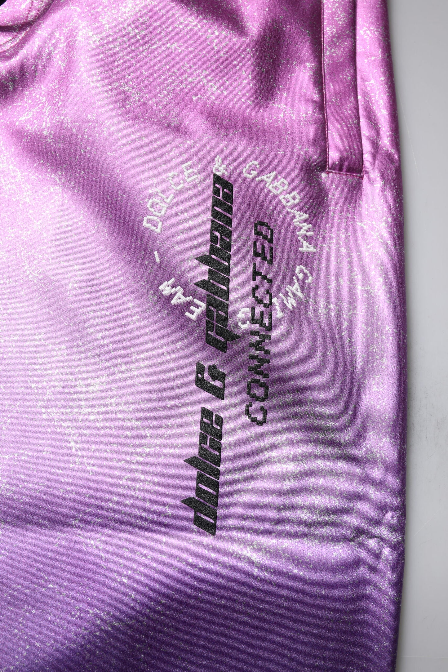 Dolce & Gabbana Pink Purple Two Tone Jogger Sweatpants Pants Dolce & Gabbana