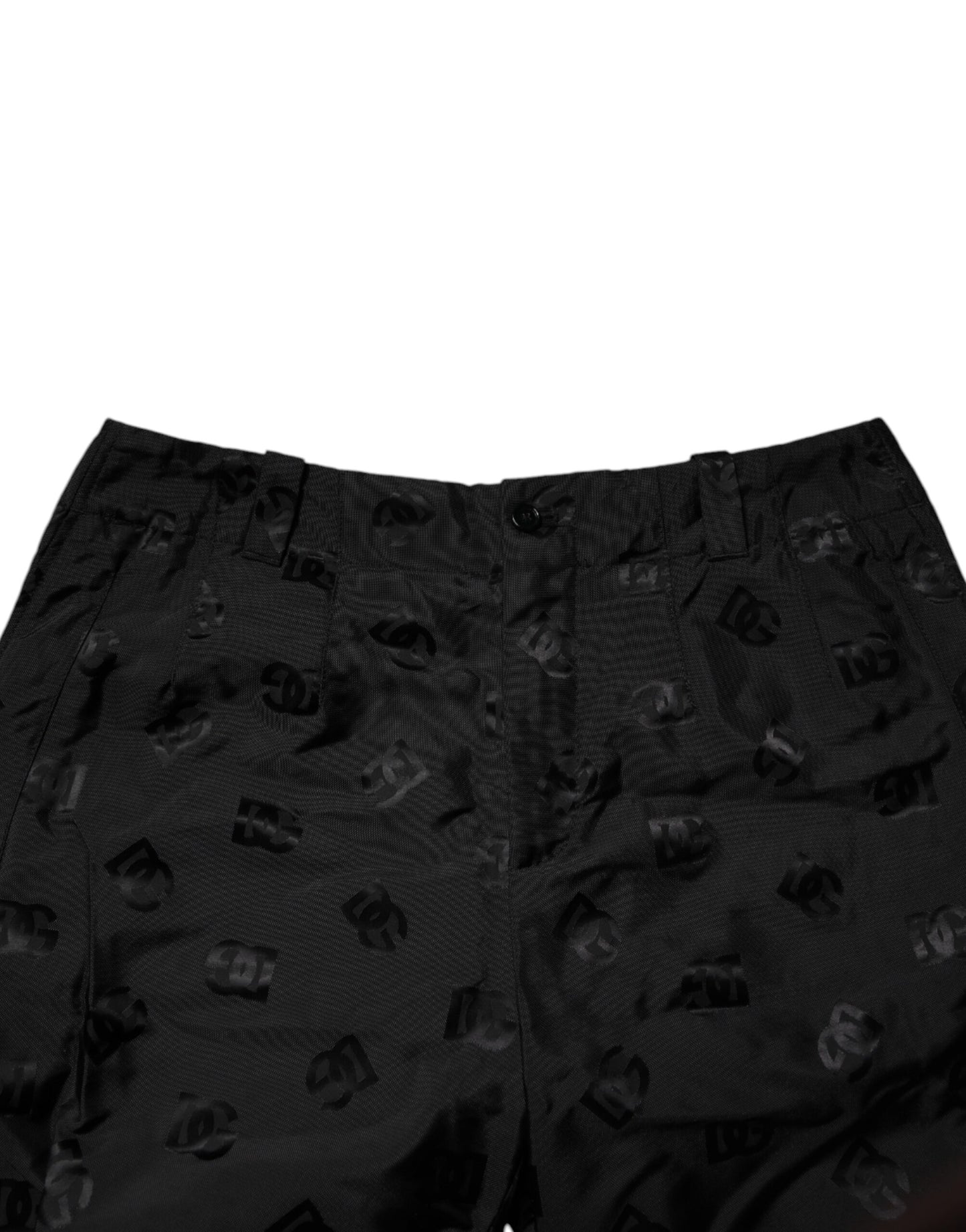 Dolce & Gabbana Black Logo Monogram Straight Pants Dolce & Gabbana