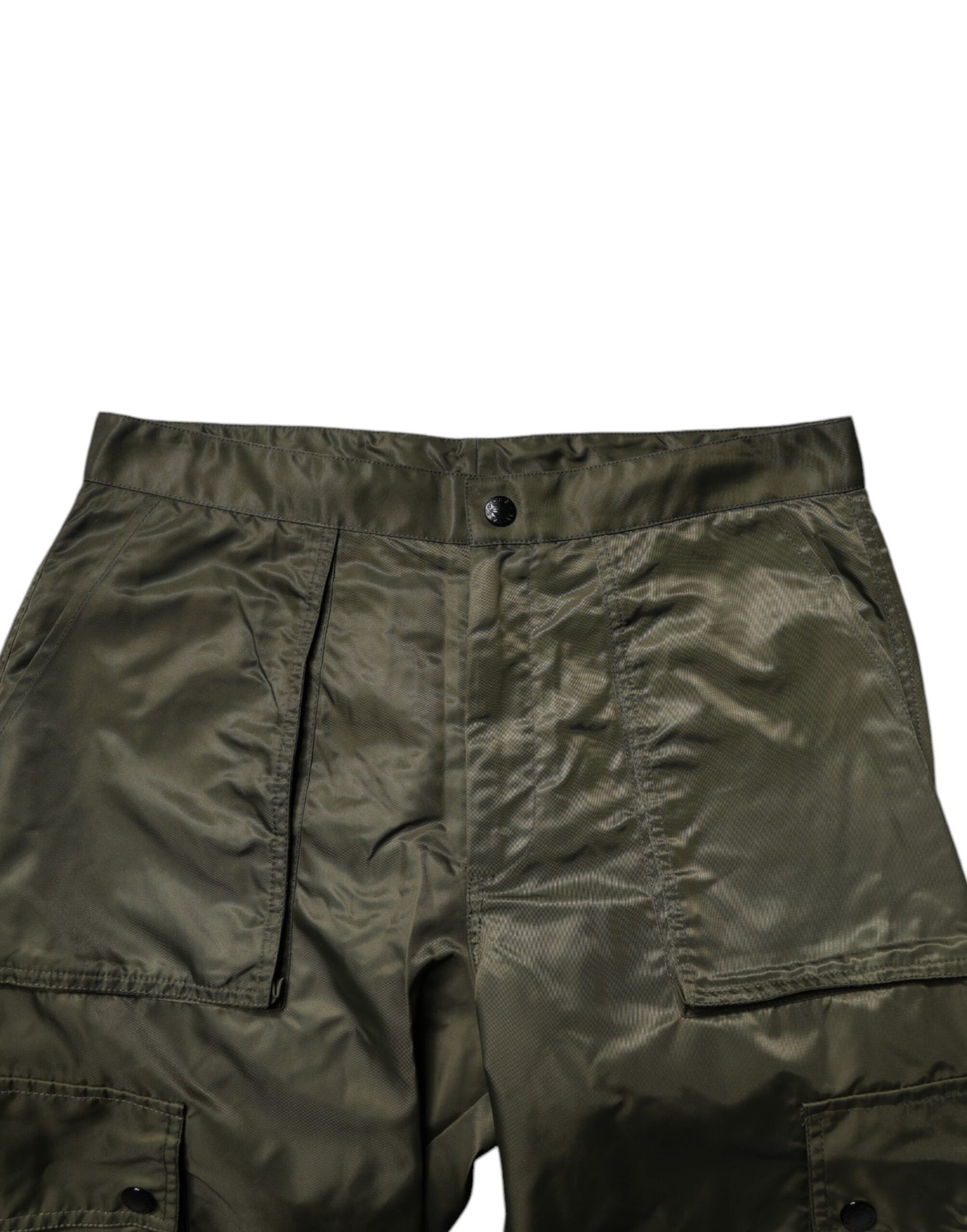 Dolce & Gabbana Dark Green Nylon Cargo Pants Dolce & Gabbana