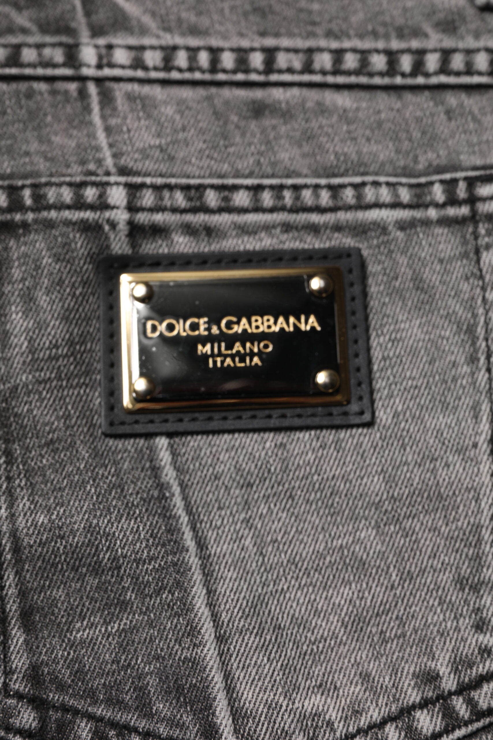 Dolce & Gabbana Two Tone Gray Cotton Denim Jeans Dolce & Gabbana