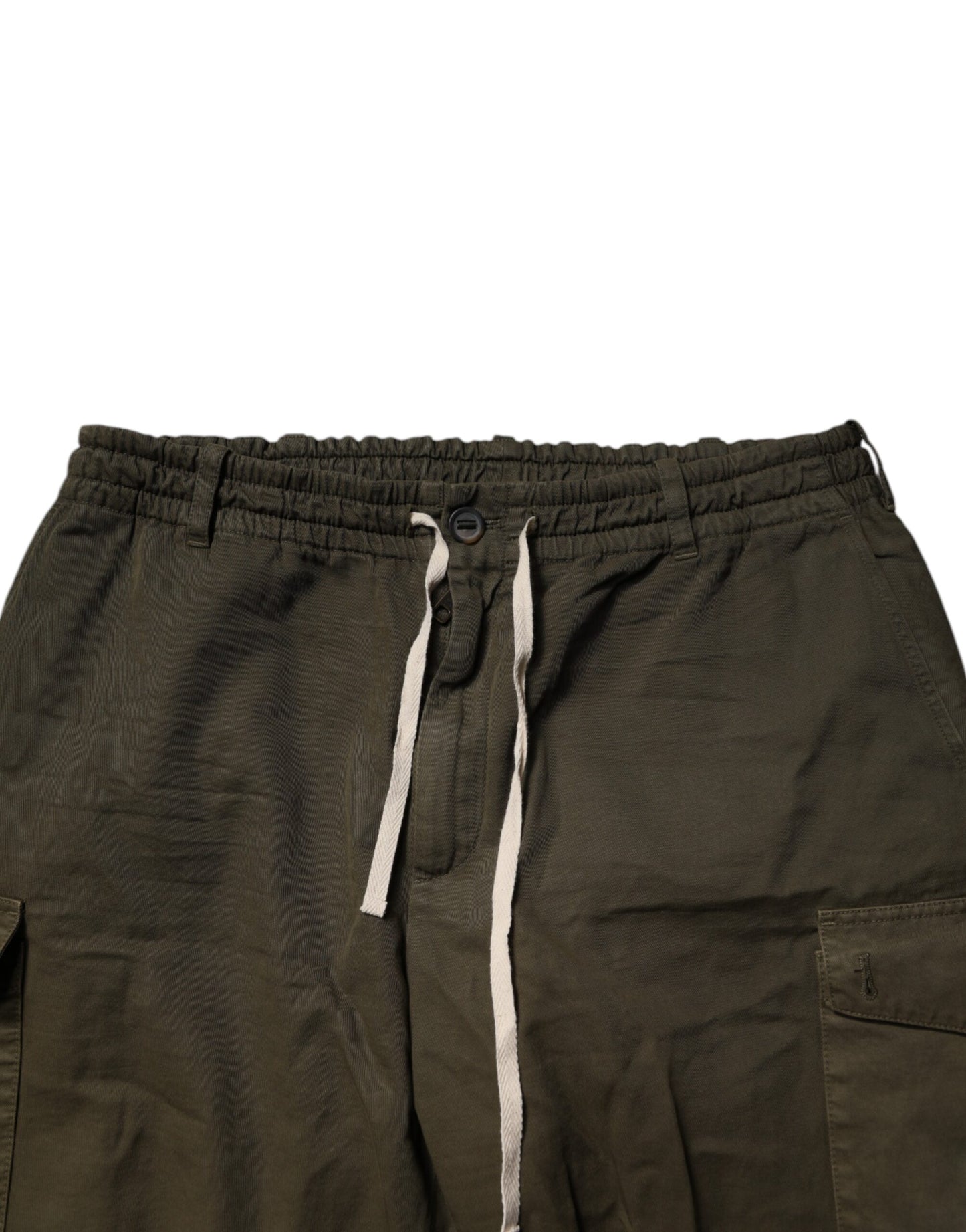 Dolce & Gabbana Brown Cotton Stretch Cargo Pants Dolce & Gabbana