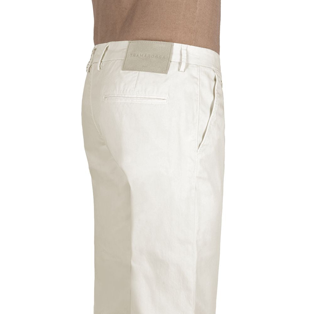 Tramarossa White Cotton Jeans & Pant Tramarossa