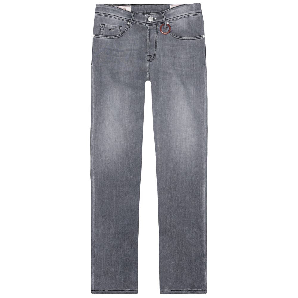 Tramarossa Gray Cotton Jeans & Pant Tramarossa