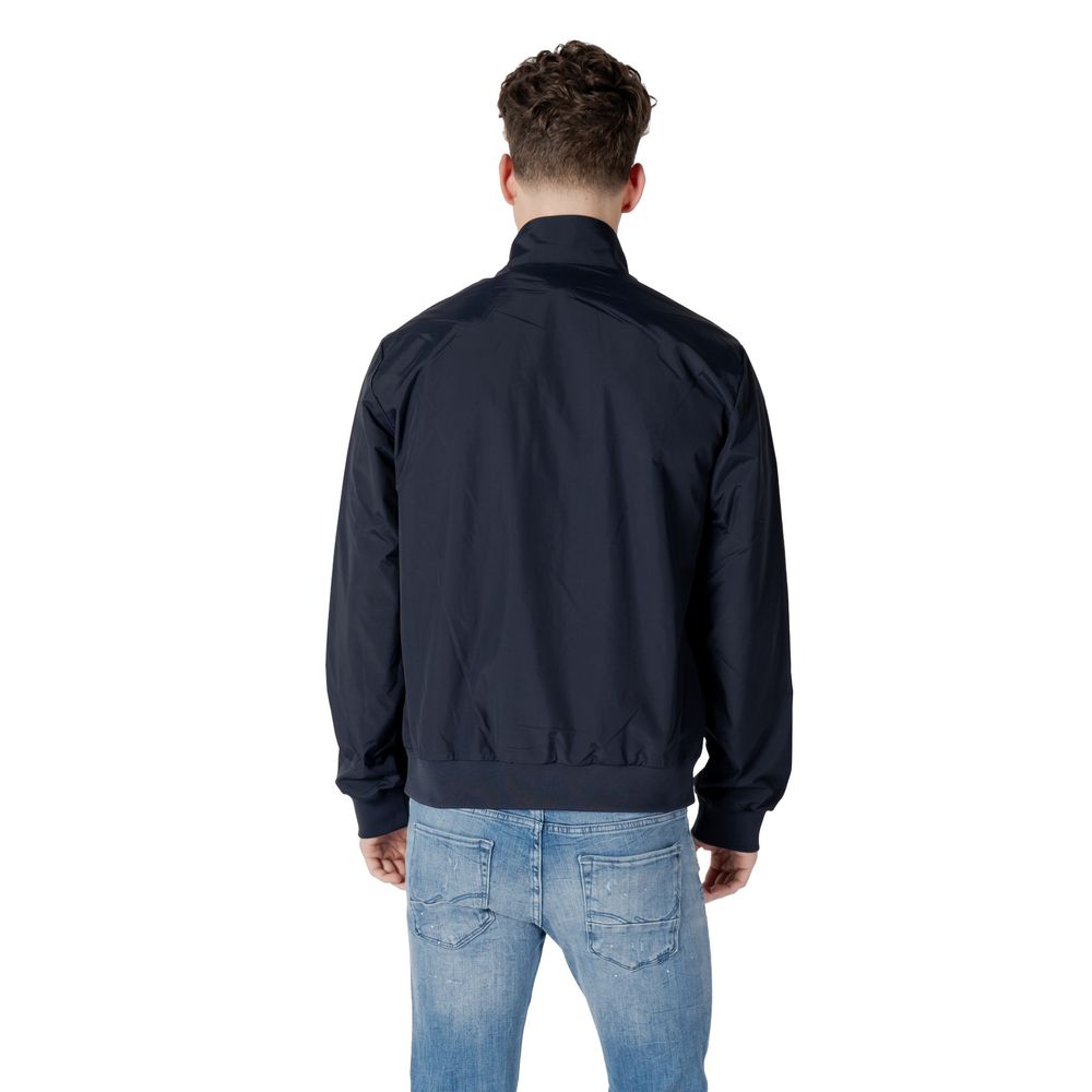 EA7 Emporio Armani Blue Polyamide Jackets & Coat EA7 Emporio Armani