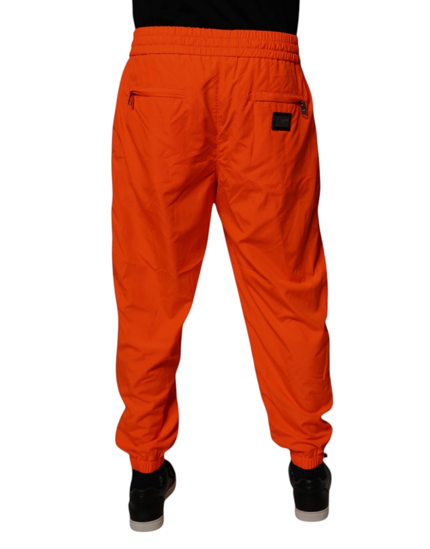 Dolce & Gabbana Orange Polyester Men Jogger Sweatpants Pants Dolce & Gabbana