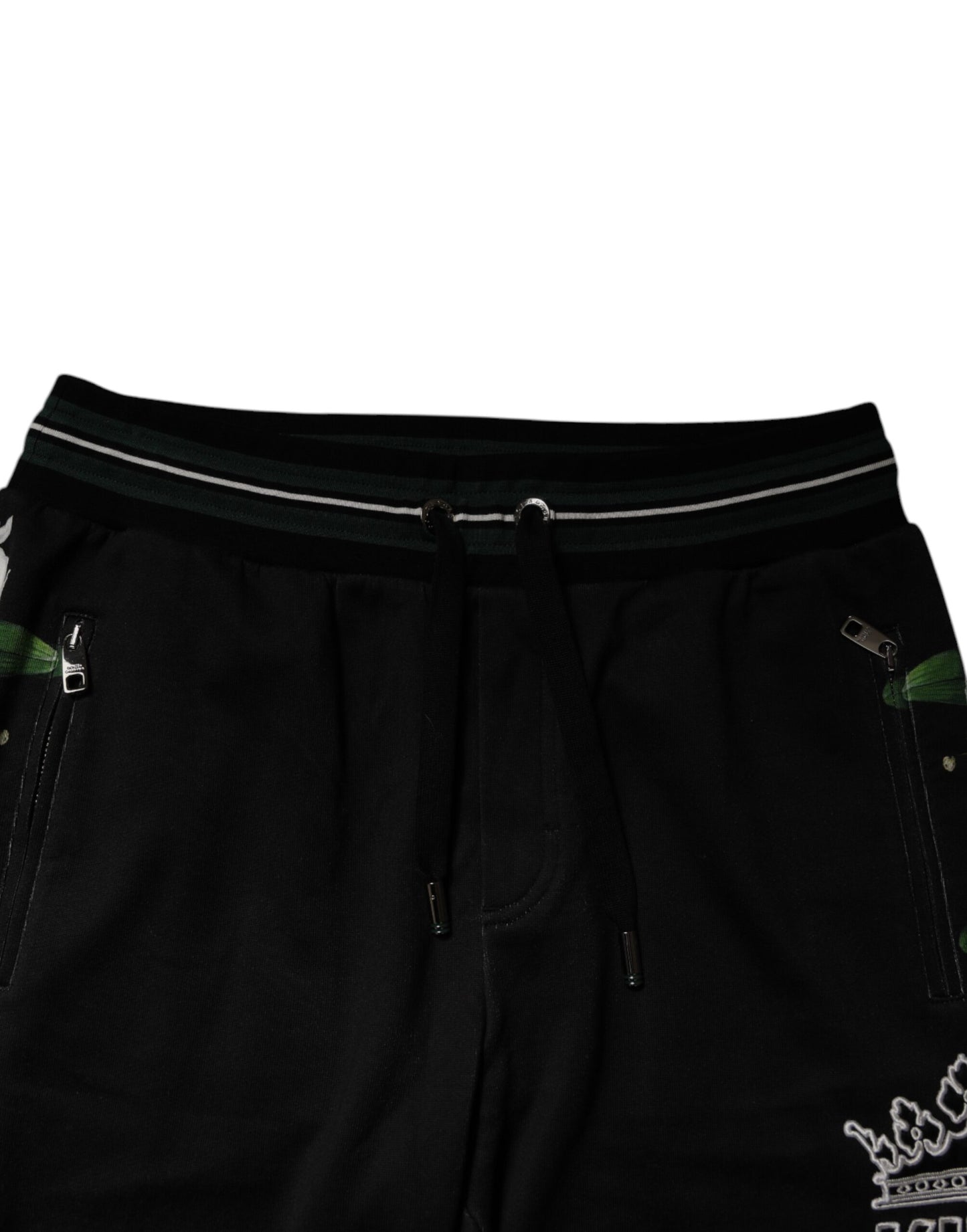 Dolce & Gabbana Black Floral King Men Jogger Sweatpants Pants Dolce & Gabbana