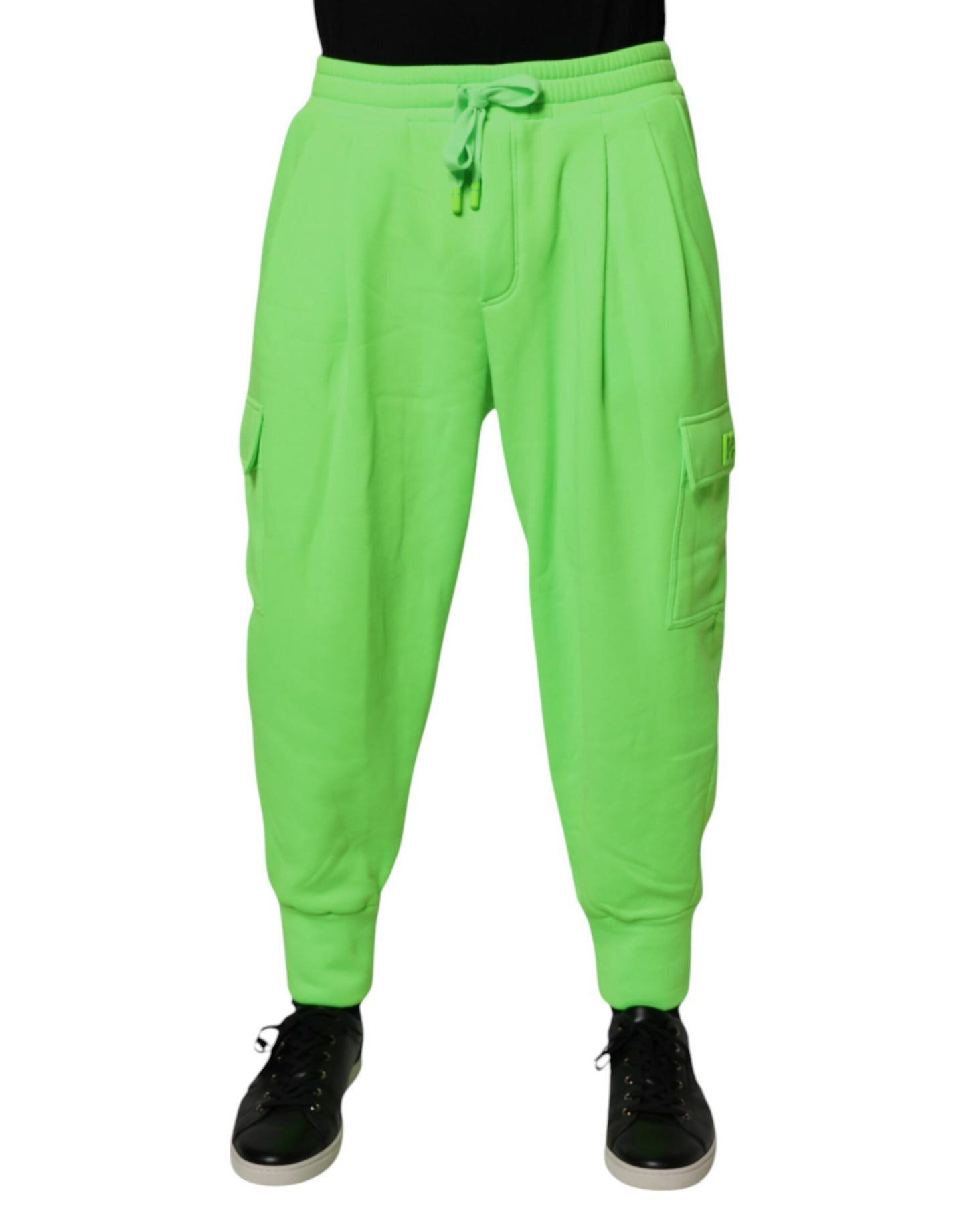 Dolce & Gabbana Neon Green Cargo Jogger Men Sweatpants Pants Dolce & Gabbana