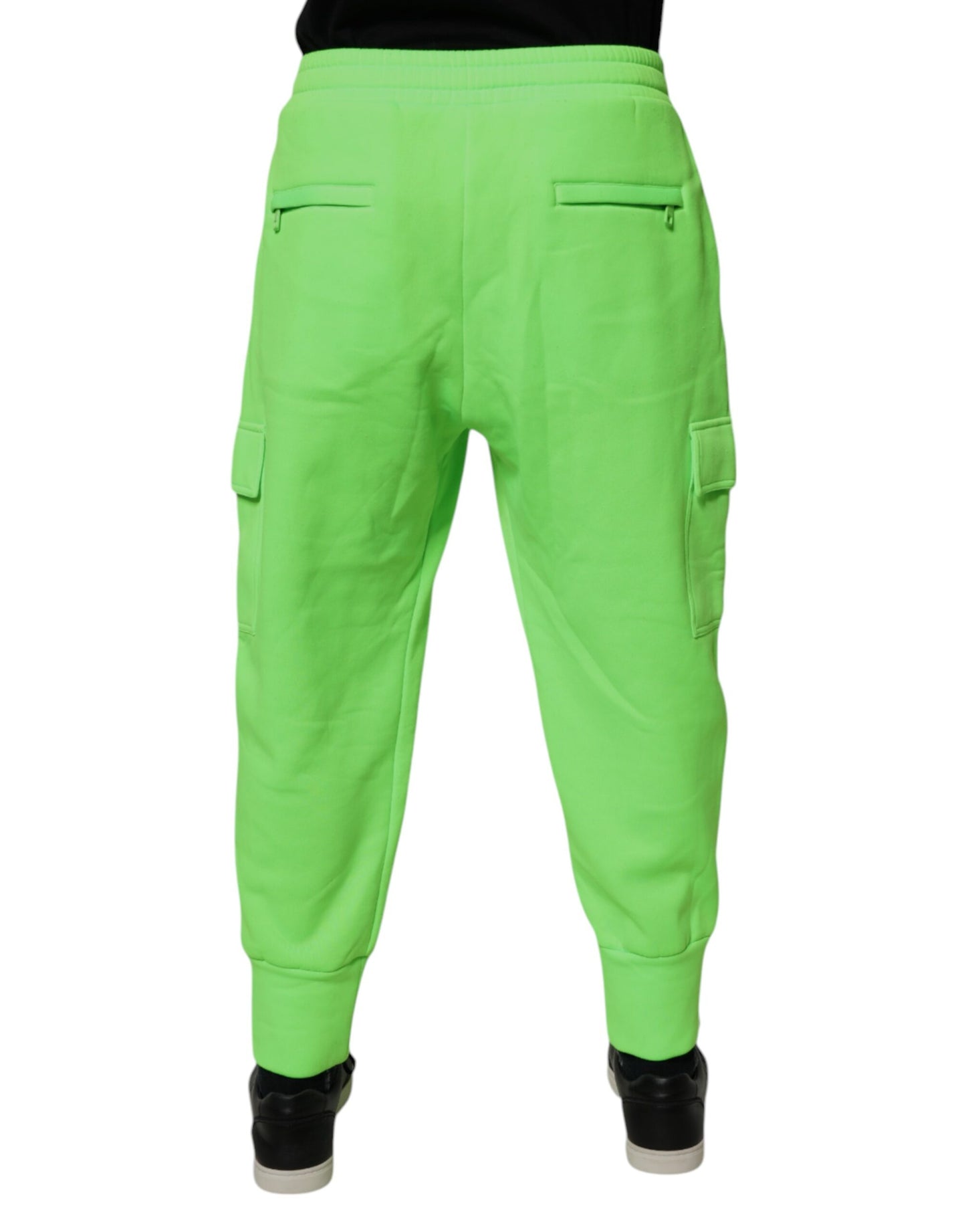 Dolce & Gabbana Neon Green Cargo Jogger Men Sweatpants Pants Dolce & Gabbana