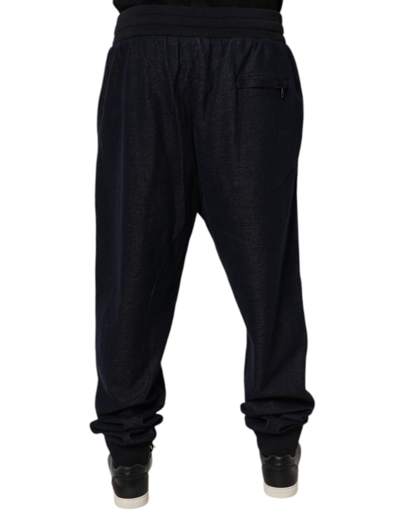 Dolce & Gabbana Black Jacquard Cotton Jogger Sweatpants Pants Dolce & Gabbana