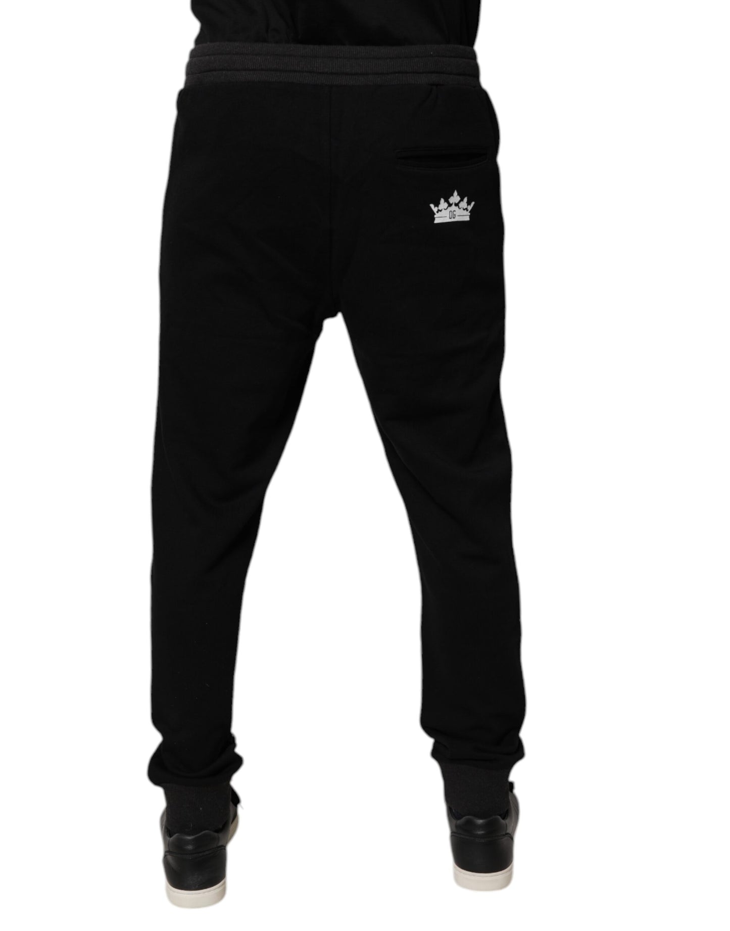 Dolce & Gabbana Black Logo Men Jogger Cotton Sweatpants Pants Dolce & Gabbana