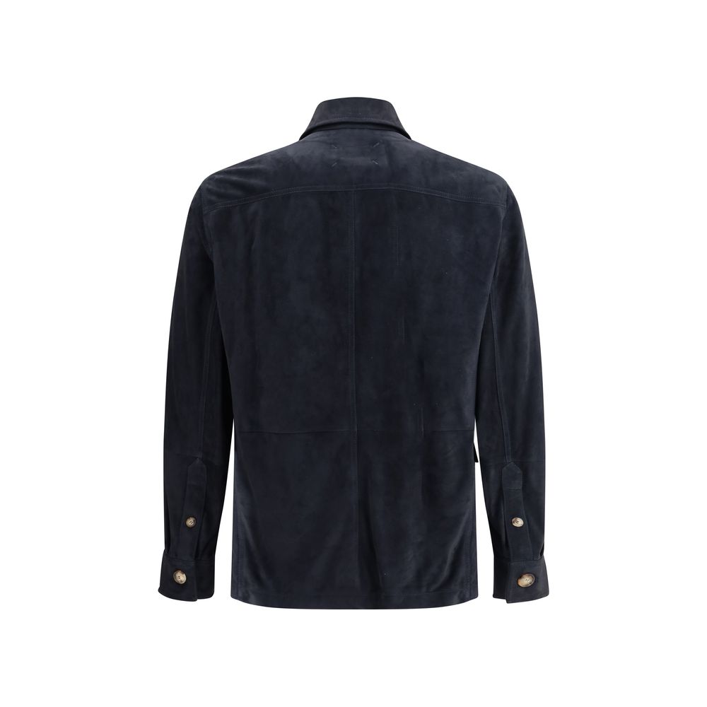 Brunello Cucinelli Suede leather shirt Jacket Brunello Cucinelli