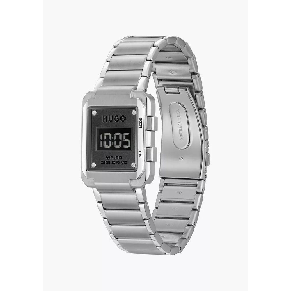 Hugo Boss Silver Stainless Steel Digital Watch