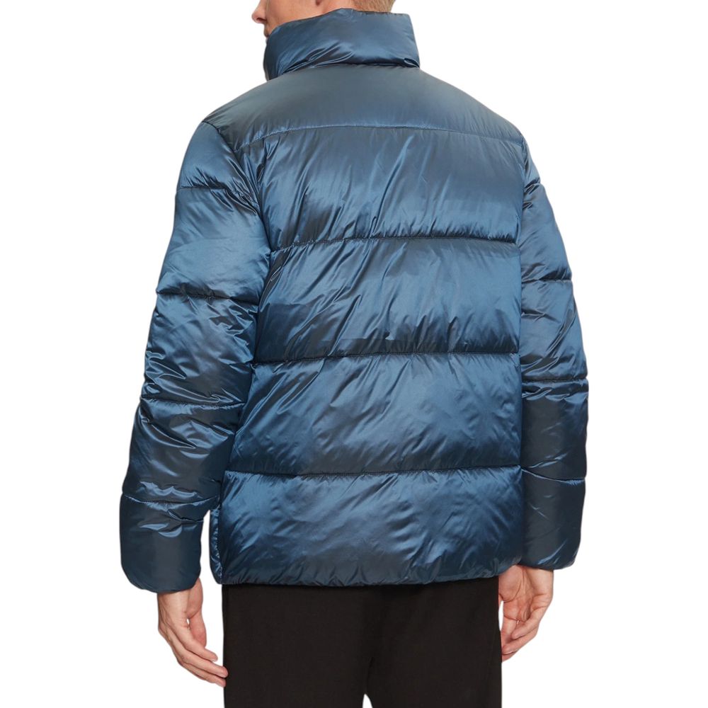 Calvin Klein Jeans Blue Recycled Polyamide Jackets & Coat Calvin Klein Jeans