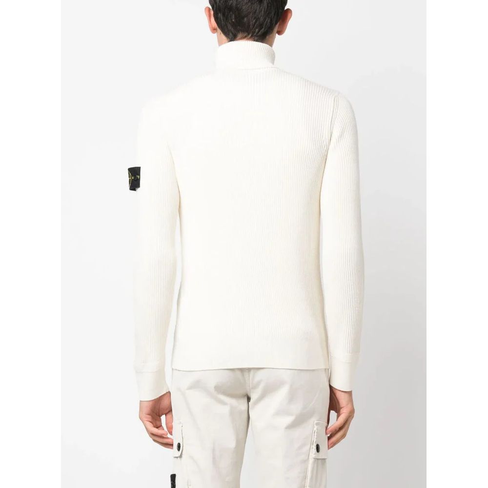 Stone Island White Wool Sweater Stone Island