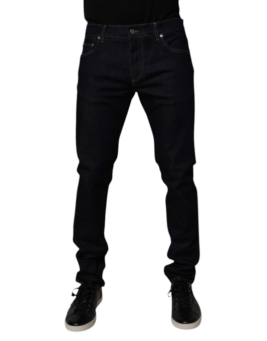 Dolce & Gabbana Black Cotton Stretch Men Skinny Denim Jeans Dolce & Gabbana
