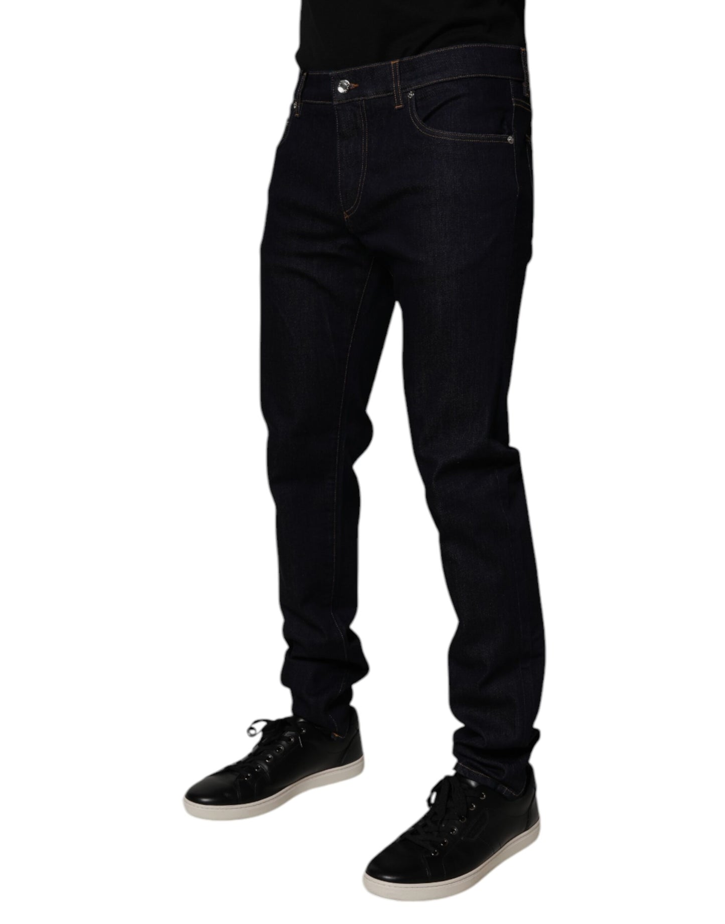 Dolce & Gabbana Black Cotton Stretch Men Skinny Denim Jeans Dolce & Gabbana