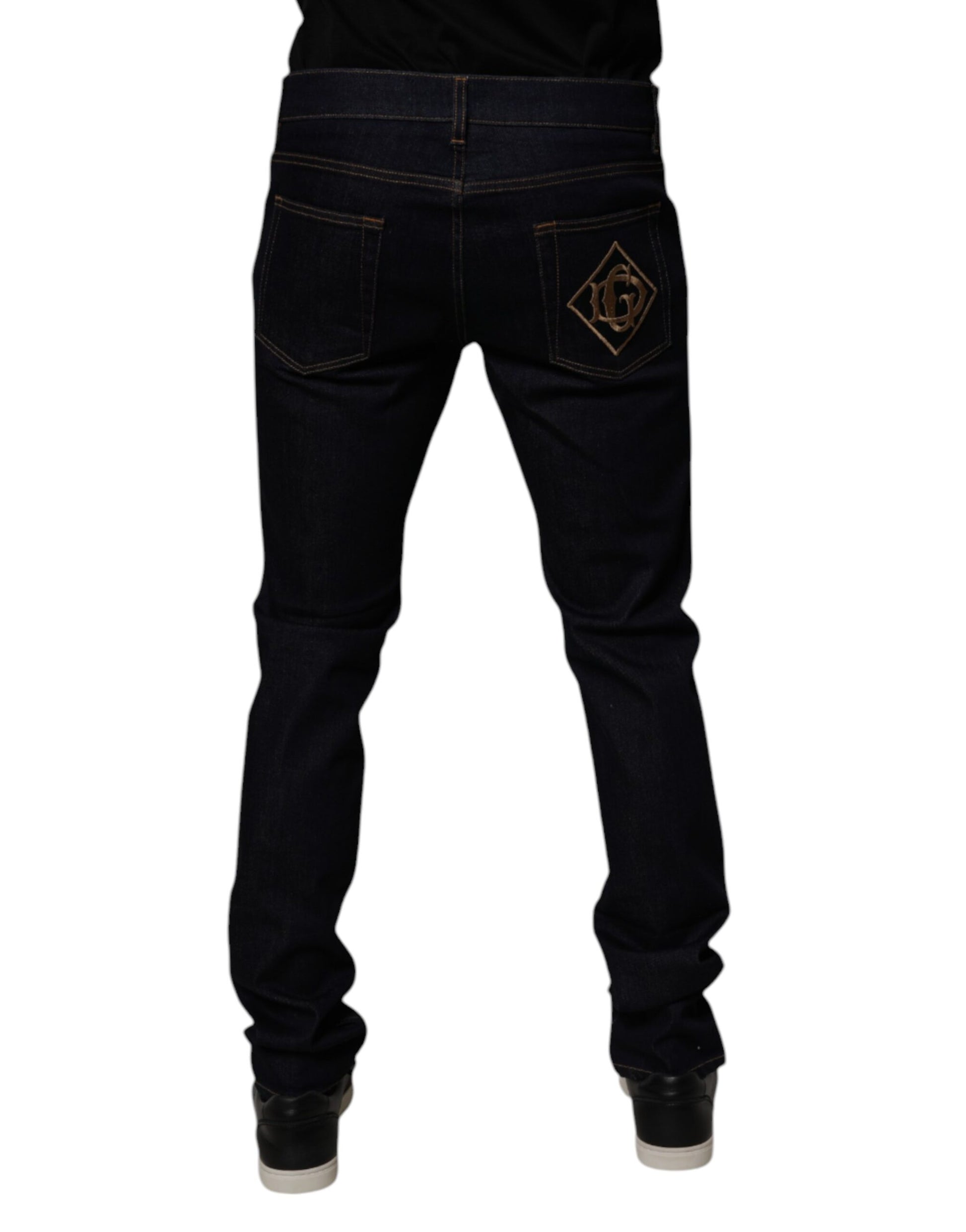 Dolce & Gabbana Black Cotton Stretch Men Skinny Denim Jeans Dolce & Gabbana