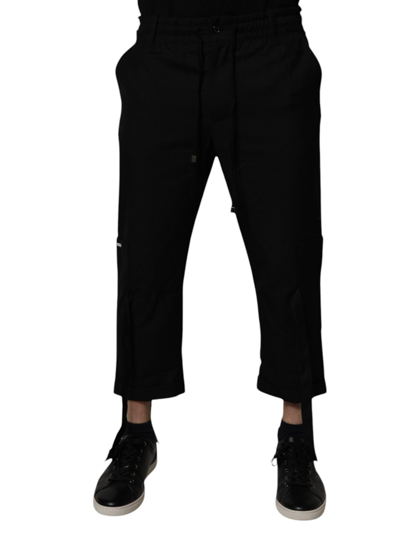 Dolce & Gabbana Black Polyester Men Cropped Pants Dolce & Gabbana