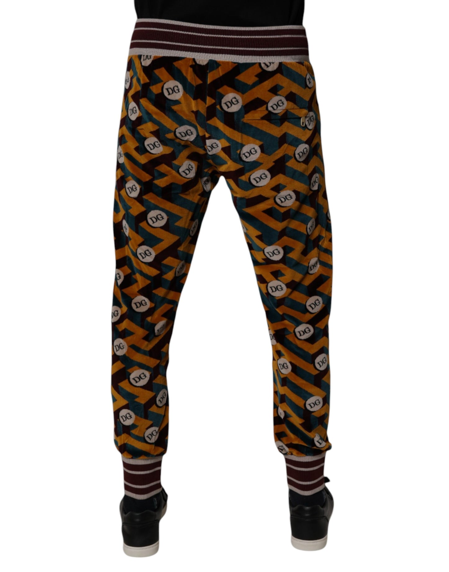 Dolce & Gabbana Multicolor Logo Monogram Jogger Sweatpants Pants Dolce & Gabbana