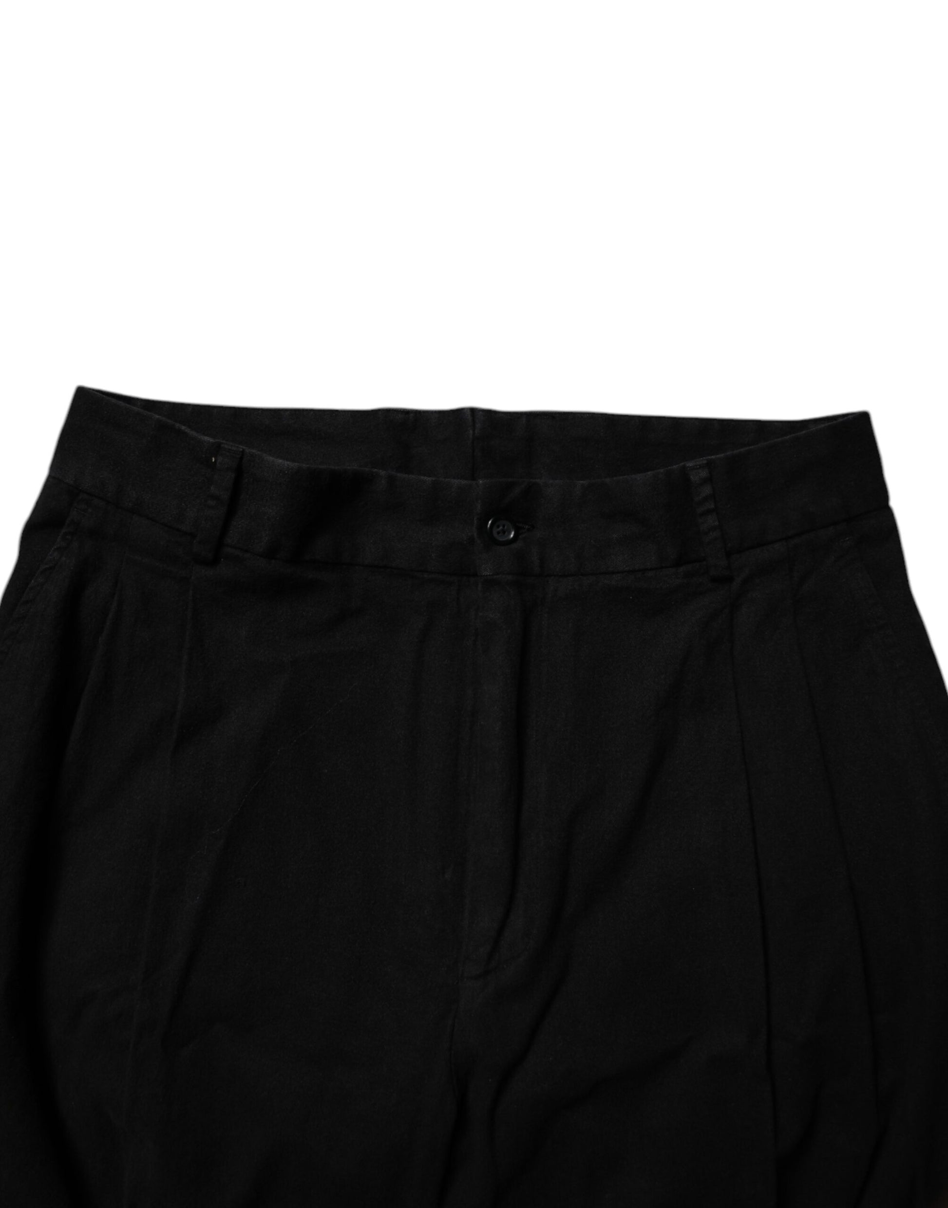 Dolce & Gabbana Black Cotton Stretch Skinny Pants Dolce & Gabbana