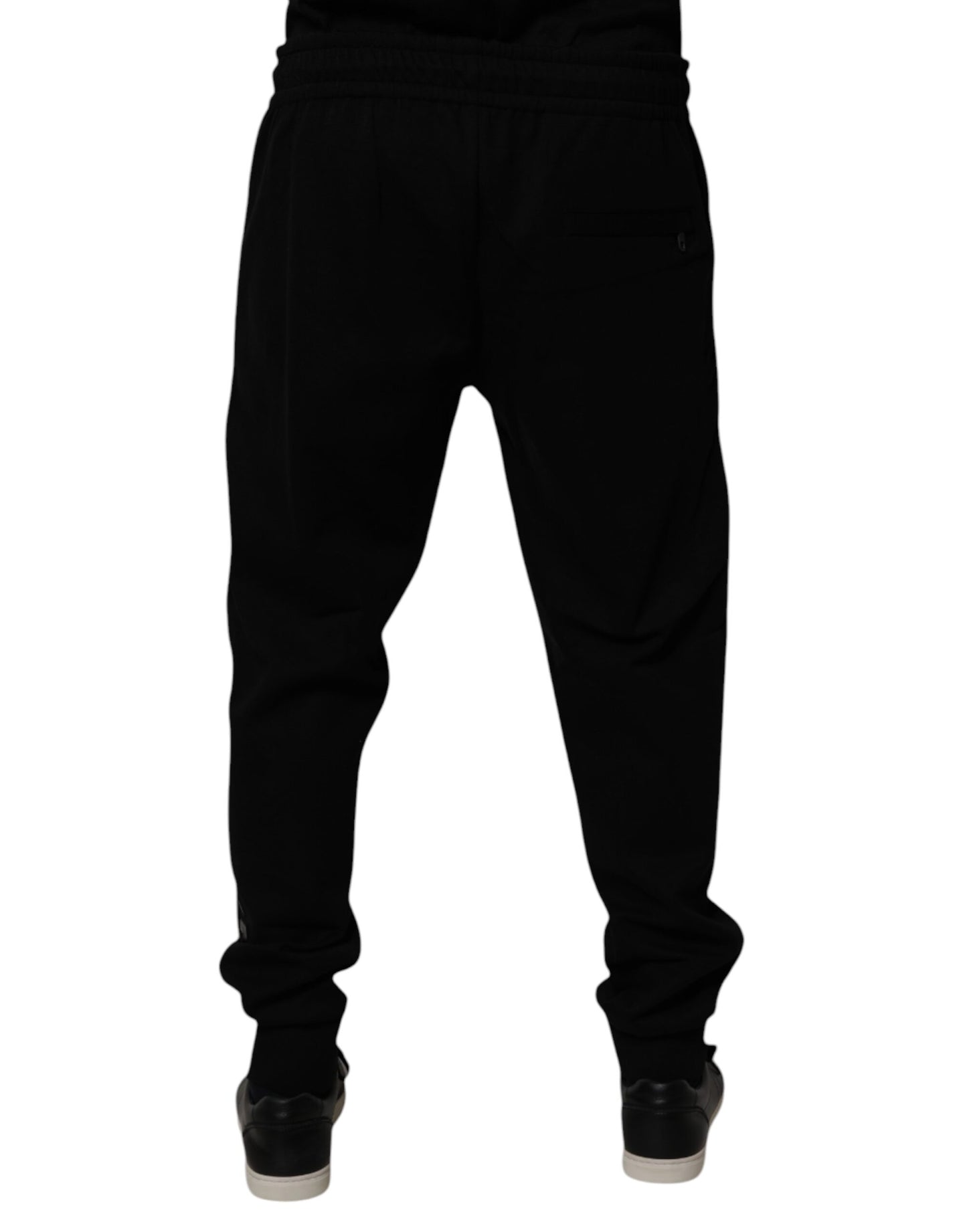 Dolce & Gabbana Black Cotton Blend Jogger Sweatpants Pants Dolce & Gabbana
