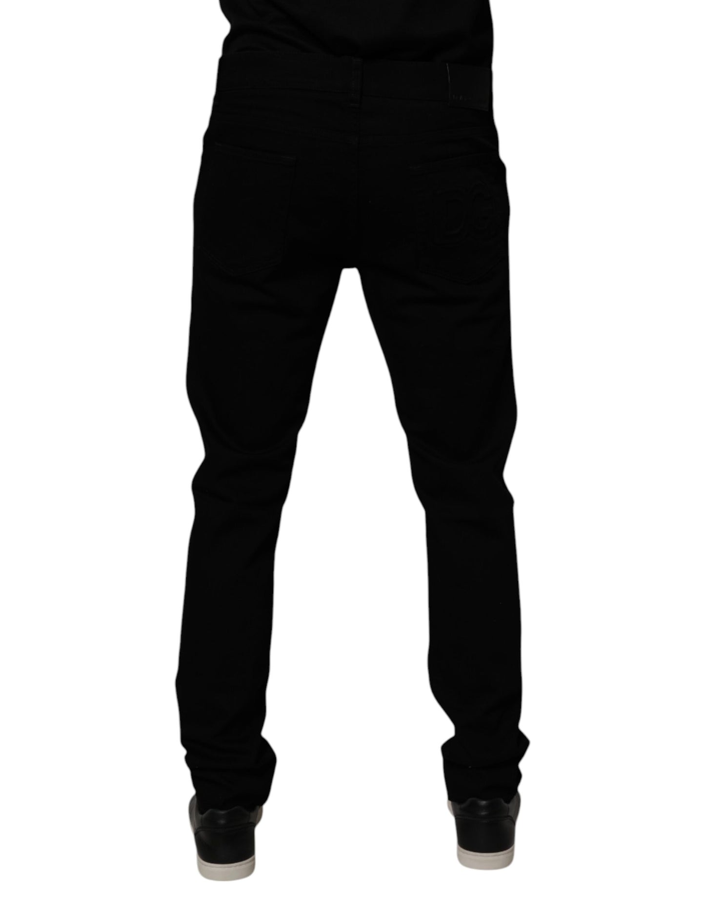 Dolce & Gabbana Black Cotton Stretch Slim Fit Men Denim Jeans Dolce & Gabbana