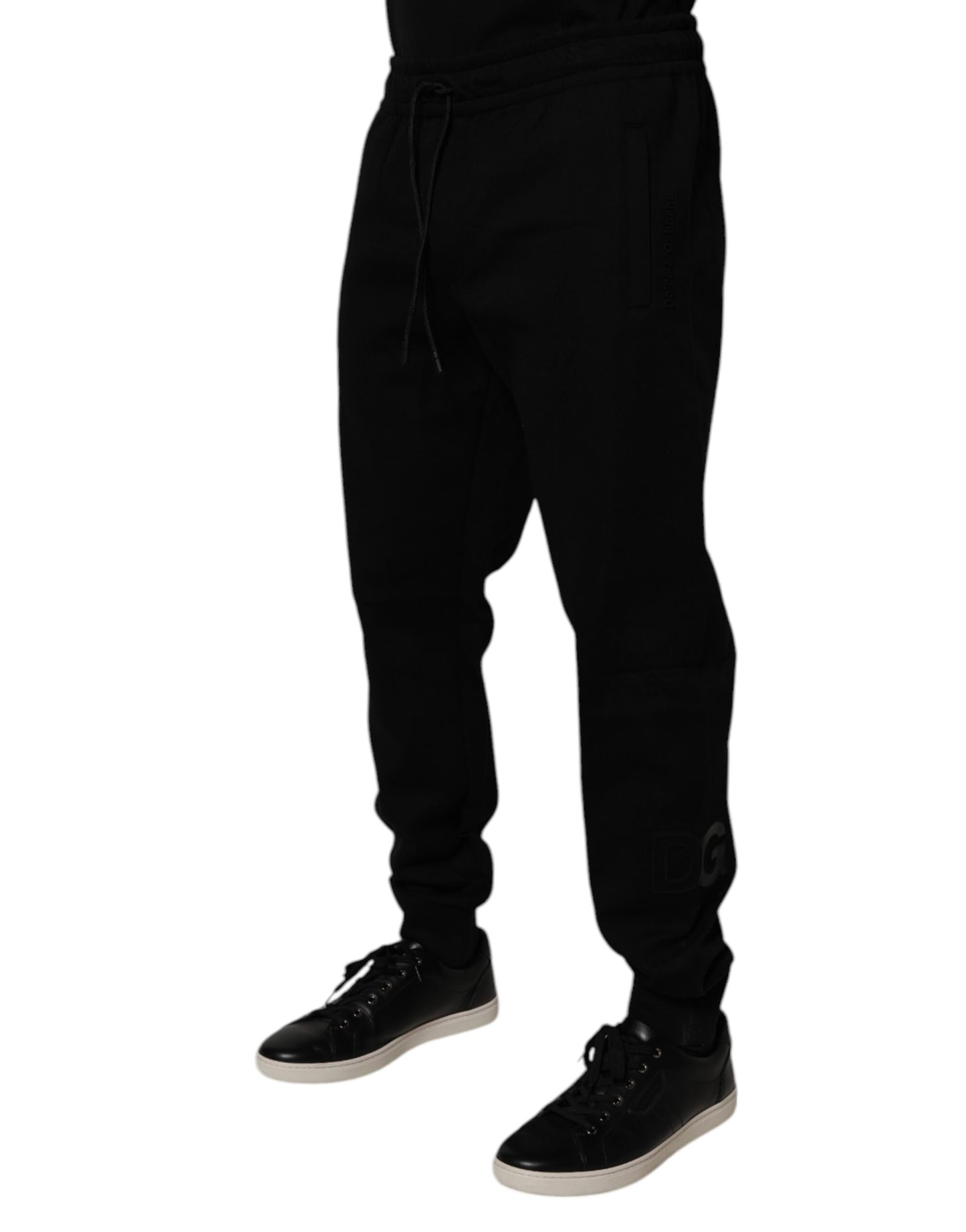 Dolce & Gabbana Black Cotton Blend Jogger Sweatpants Pants Dolce & Gabbana