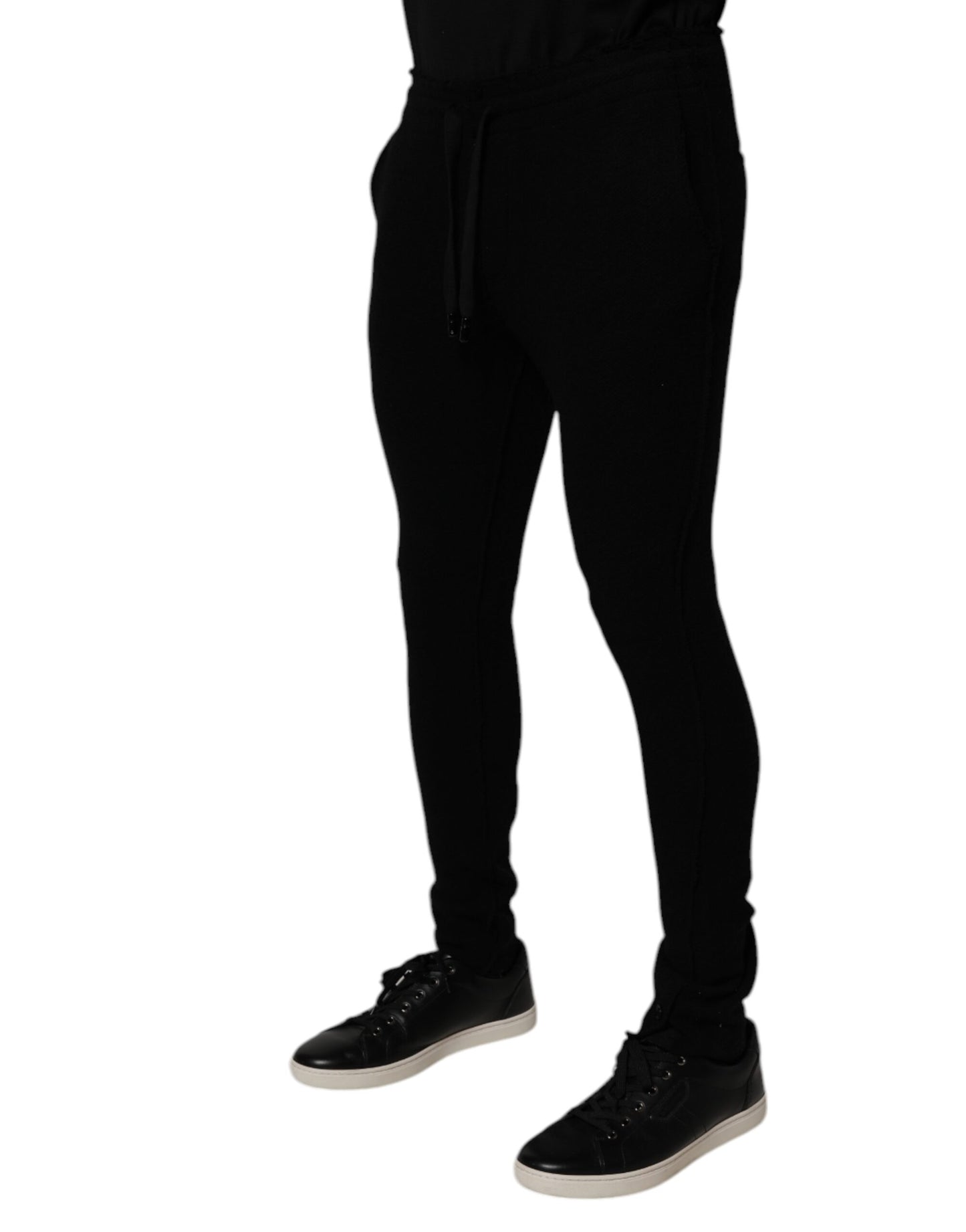 Dolce & Gabbana Black Cashmere Jogger Men Sweatpants Pants Dolce & Gabbana