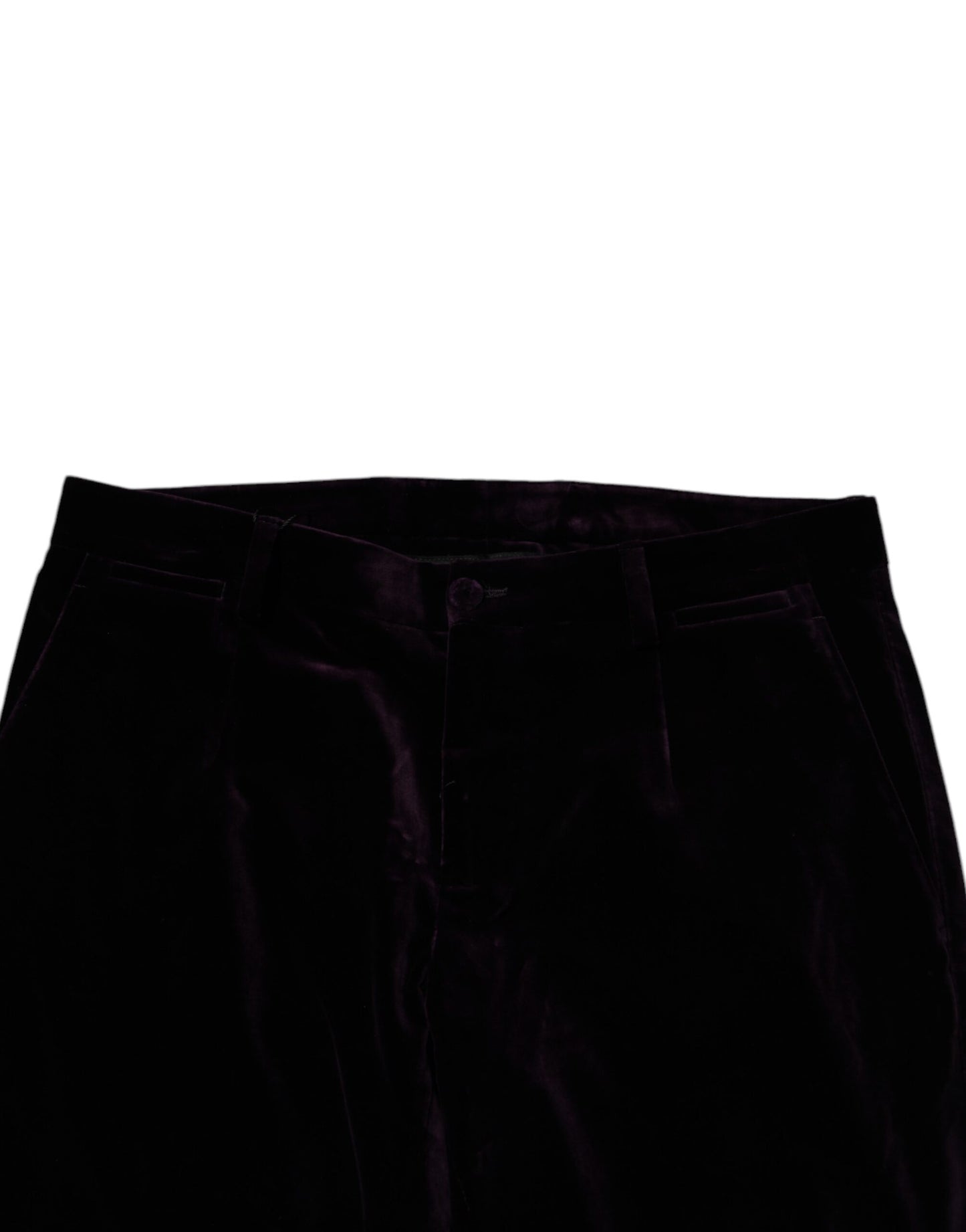 Dolce & Gabbana Violet Velvet Cotton Men Dress Formal Pants Dolce & Gabbana