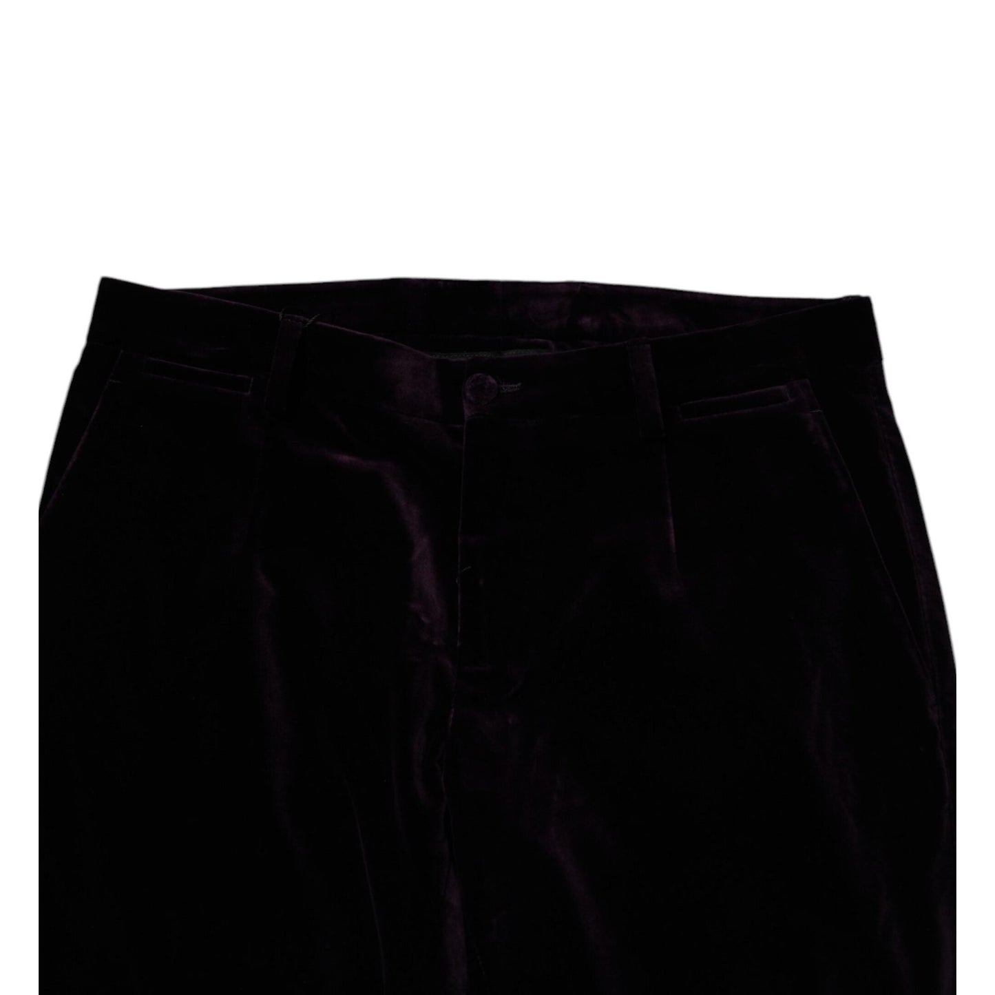 Dolce & Gabbana Violet Velvet Cotton Men Dress Formal Pants