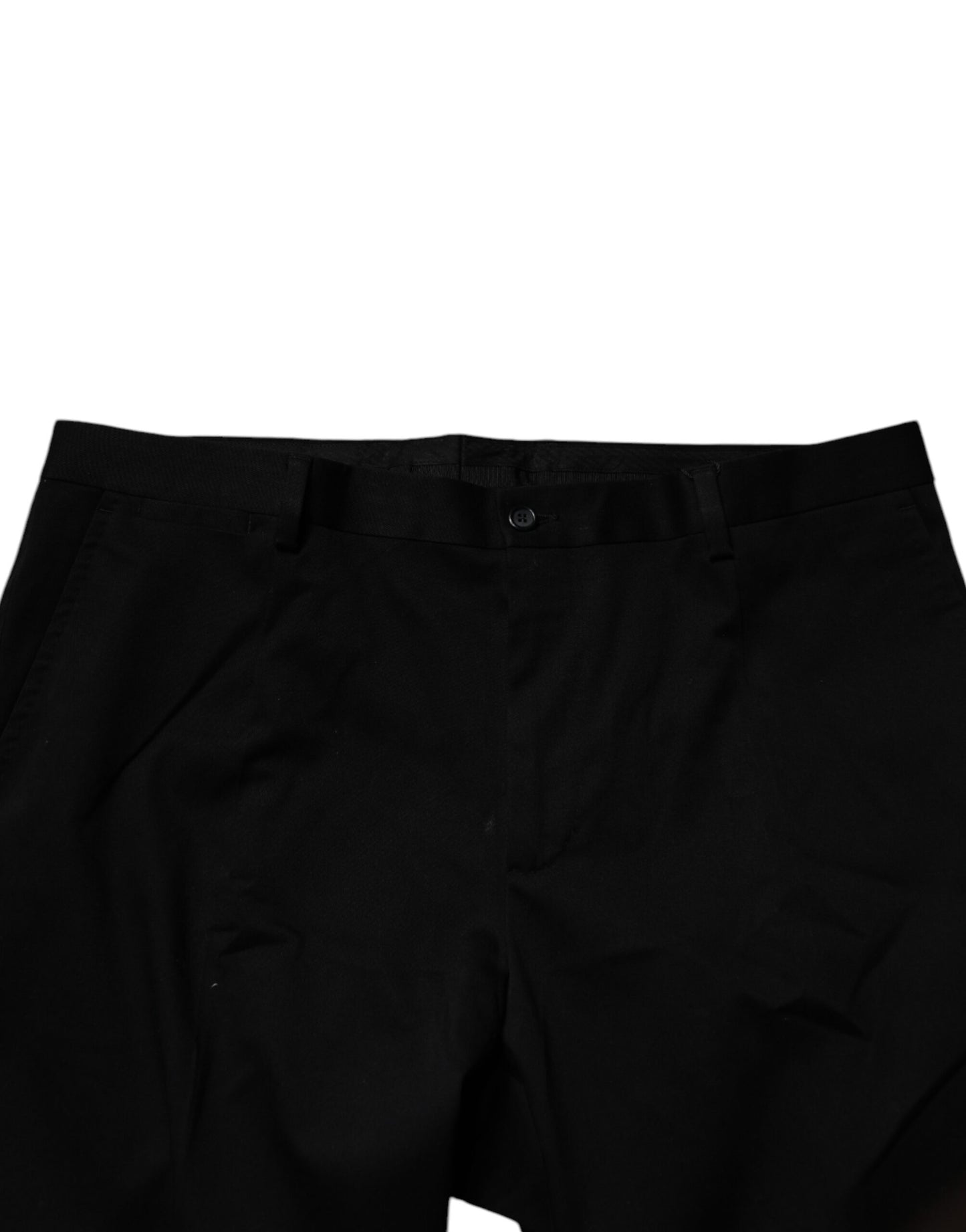 Dolce & Gabbana Black Cotton Men Skinny Dress Formal Pants Dolce & Gabbana