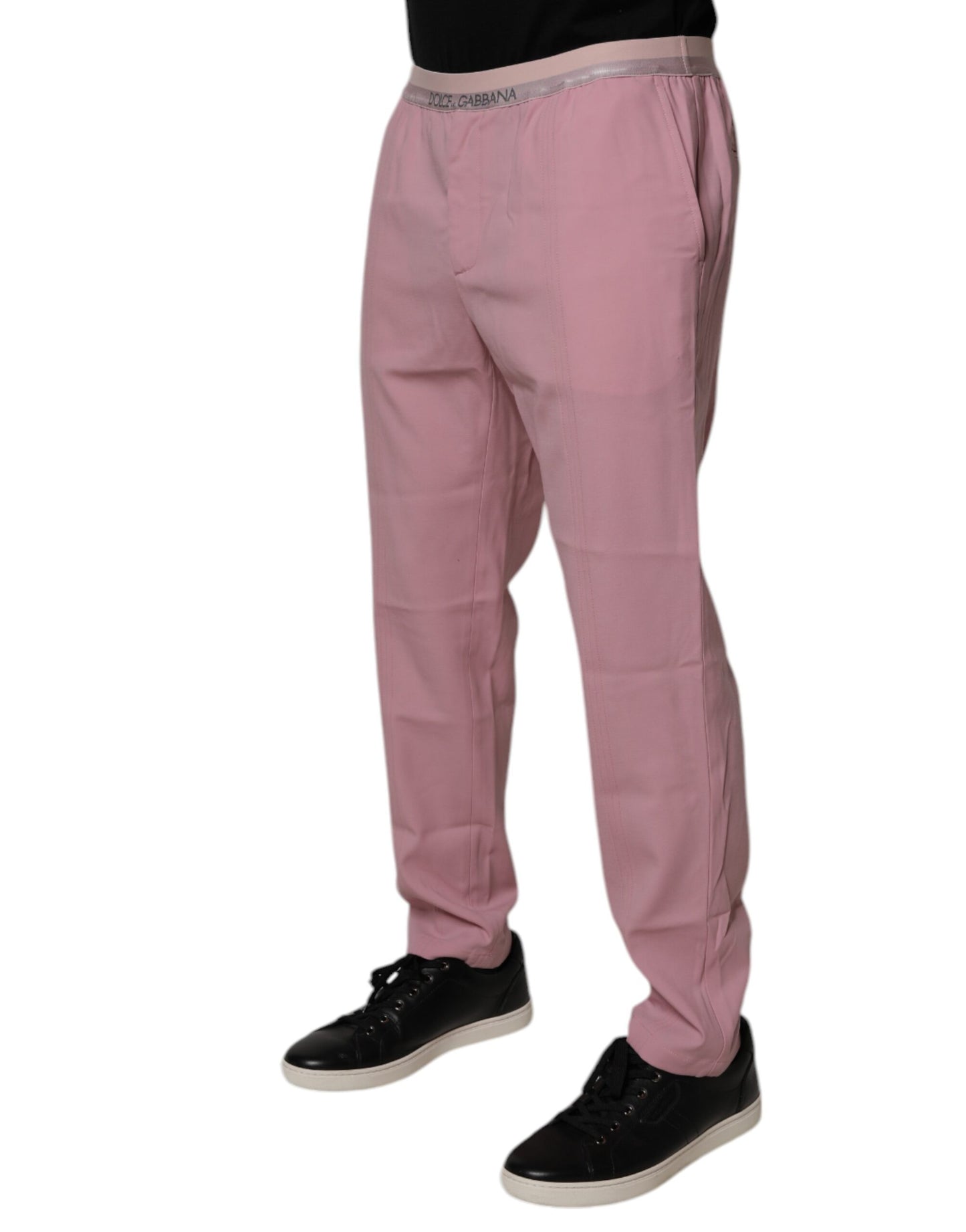 Dolce & Gabbana Pink Cotton Stretch Chino Pants Dolce & Gabbana