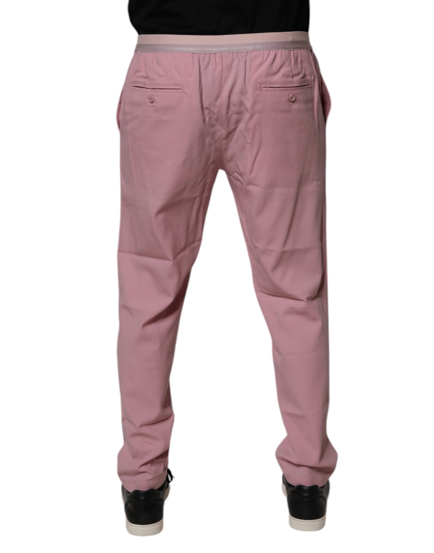 Dolce & Gabbana Pink Cotton Stretch Chino Pants Dolce & Gabbana