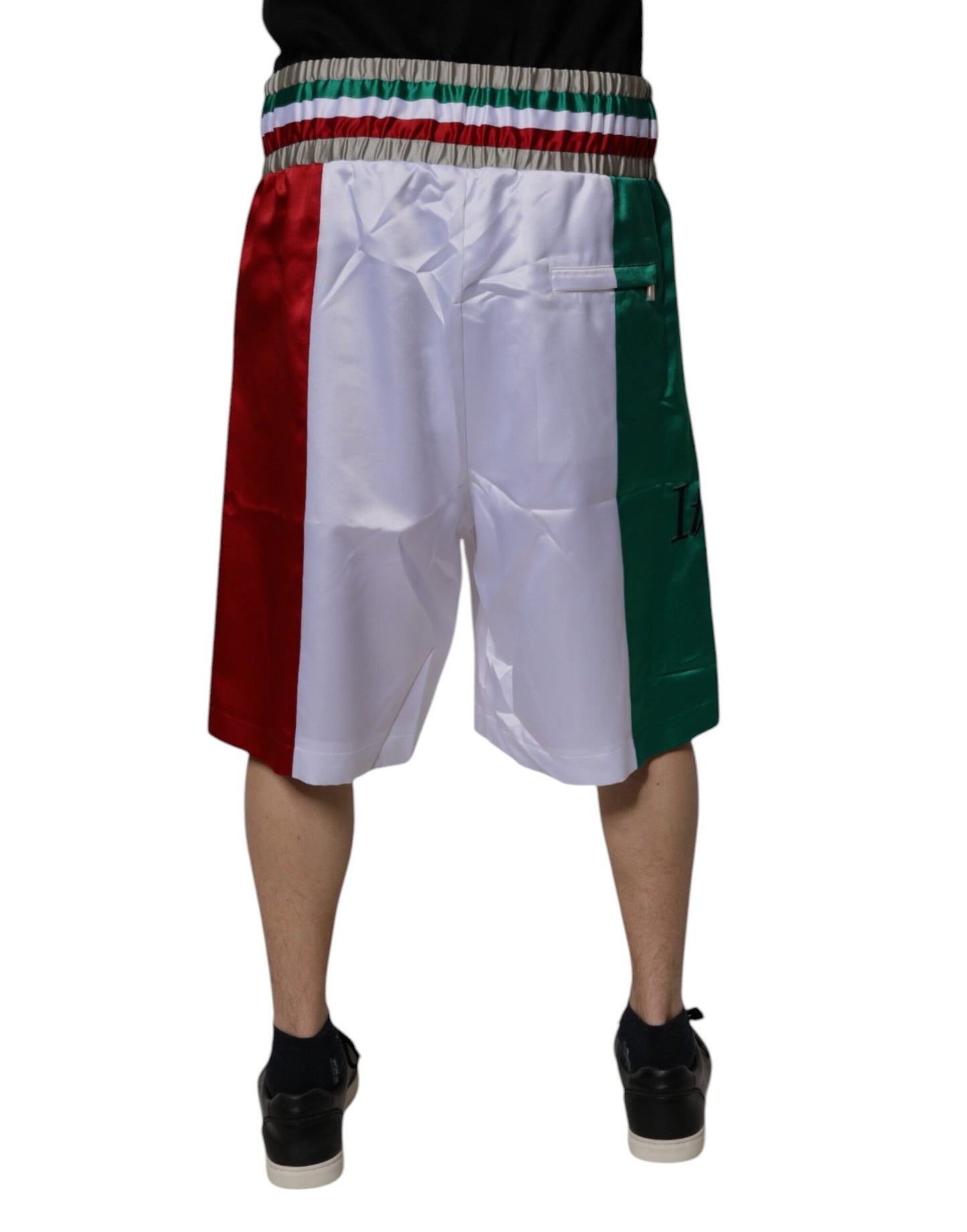 Dolce & Gabbana Multicolor Italia Polyester Bermuda Shorts Dolce & Gabbana