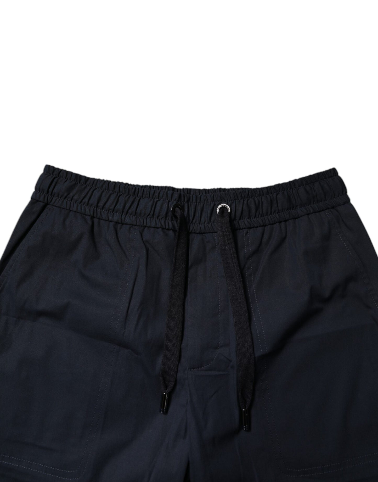 Dolce & Gabbana Dark Blue Cotton Bermuda Sweatshorts Shorts Dolce & Gabbana