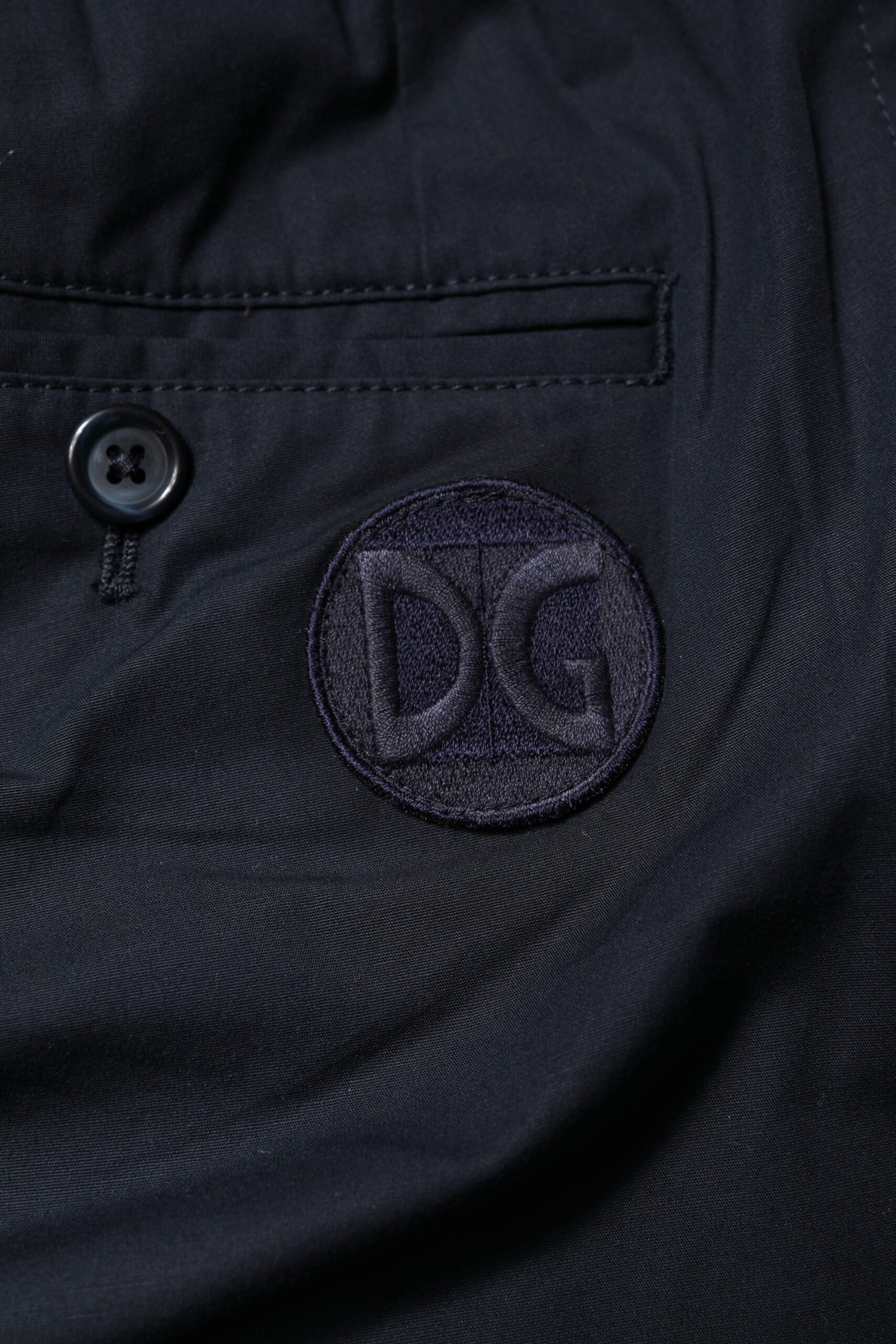 Dolce & Gabbana Dark Blue Cotton Bermuda Sweatshorts Shorts Dolce & Gabbana