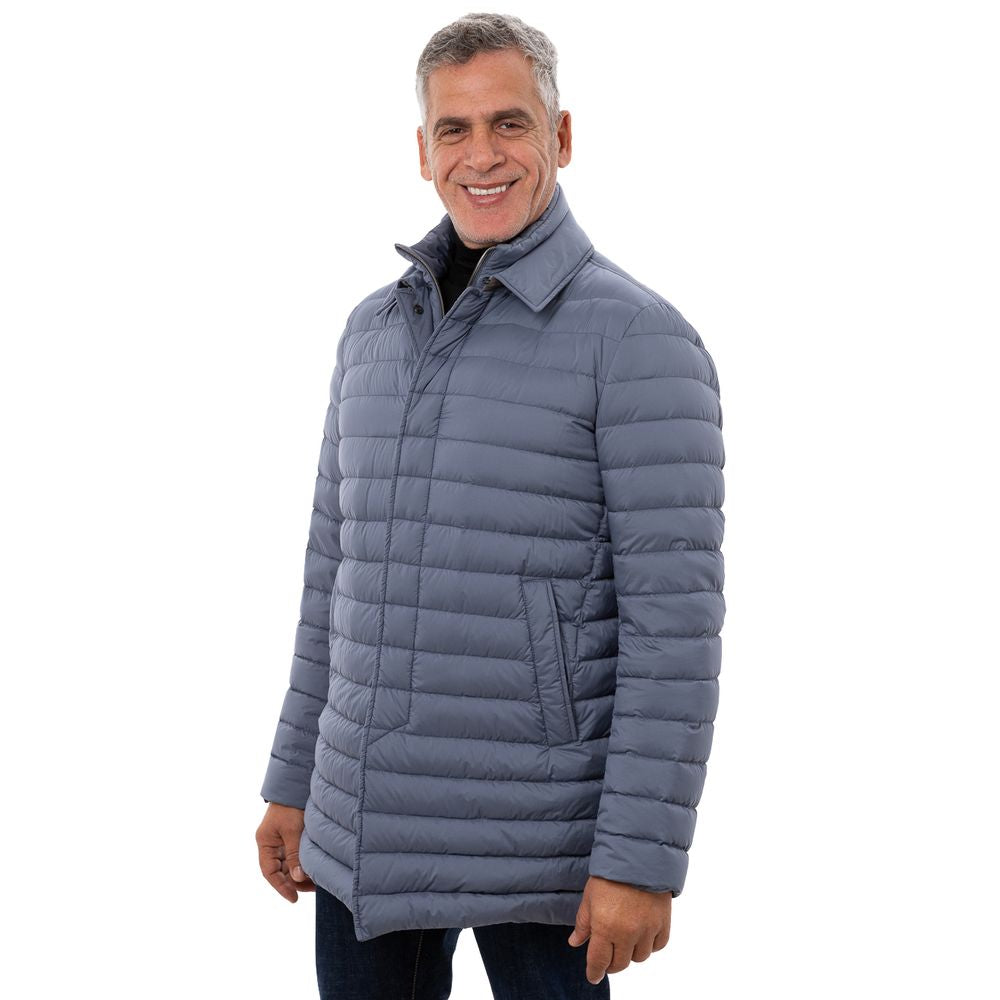 Herno Blue Polyester Jackets & Coat Herno
