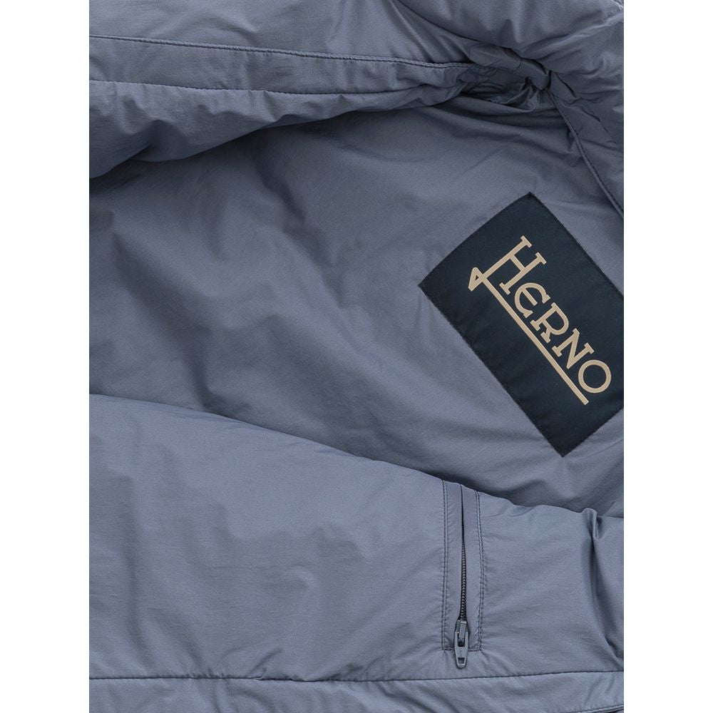 Herno Blue Polyester Jackets & Coat Herno