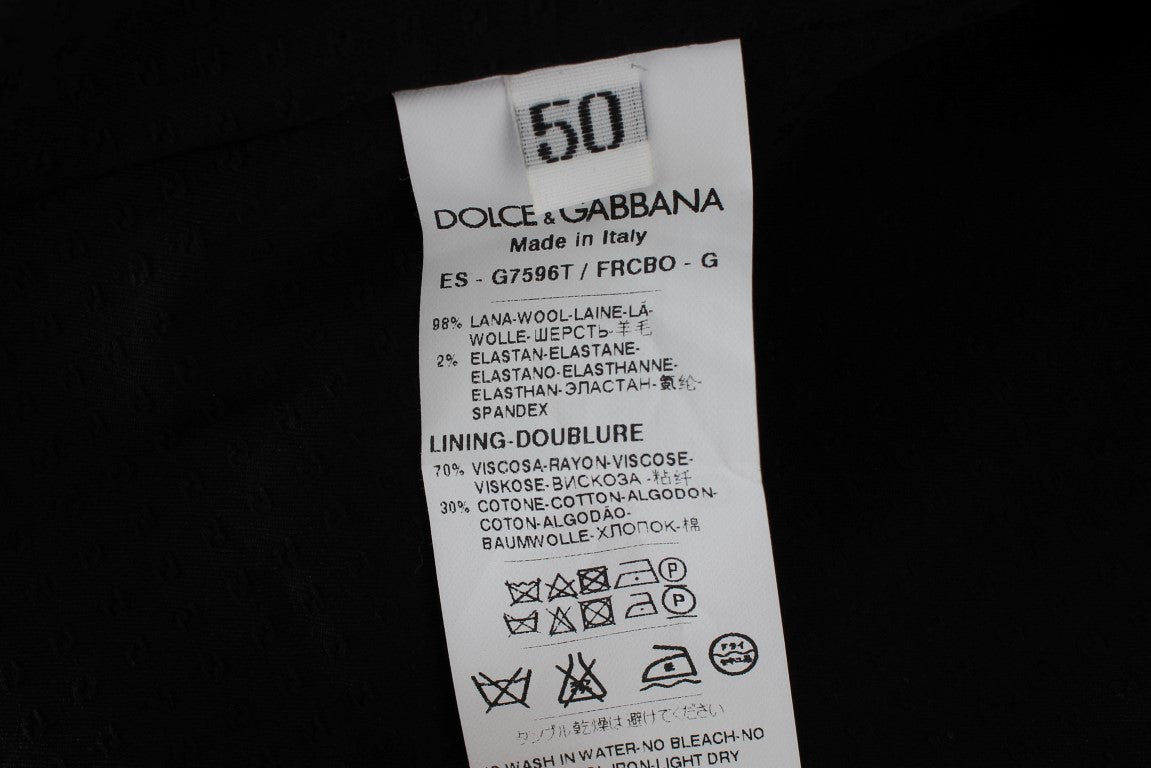 Dolce & Gabbana Gray Striped Formal Vest Dolce & Gabbana