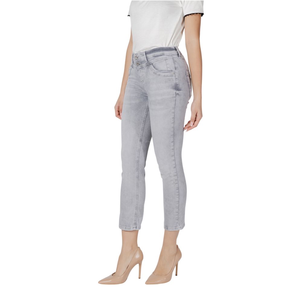 Street One Gray Cotton Slim Fit Jean Street One
