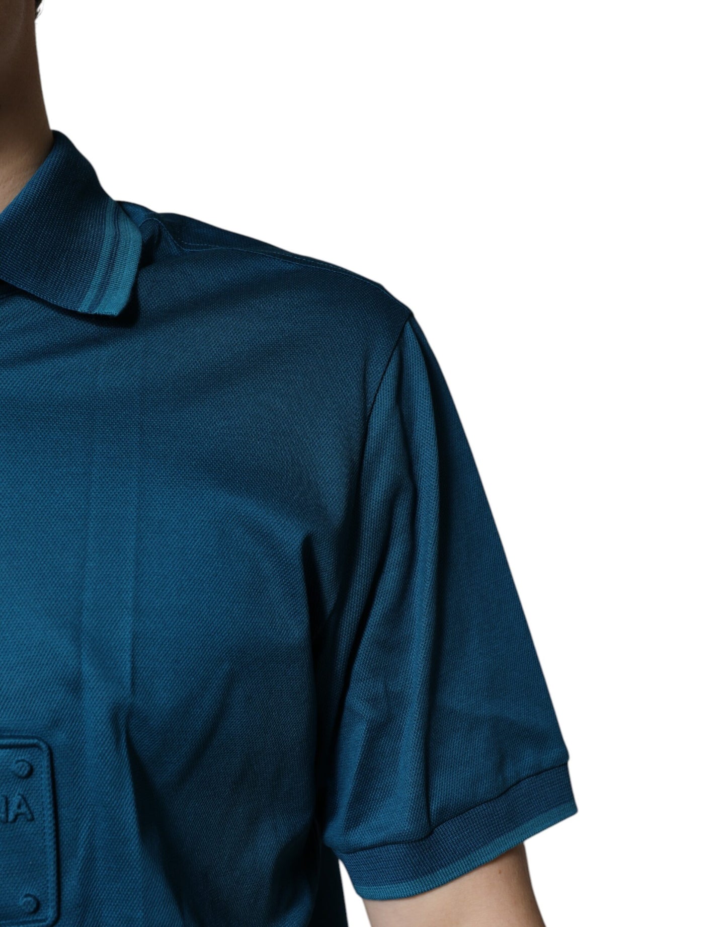Dolce & Gabbana Blue Logo Cotton Men Polo Shirt T-shirt Dolce & Gabbana