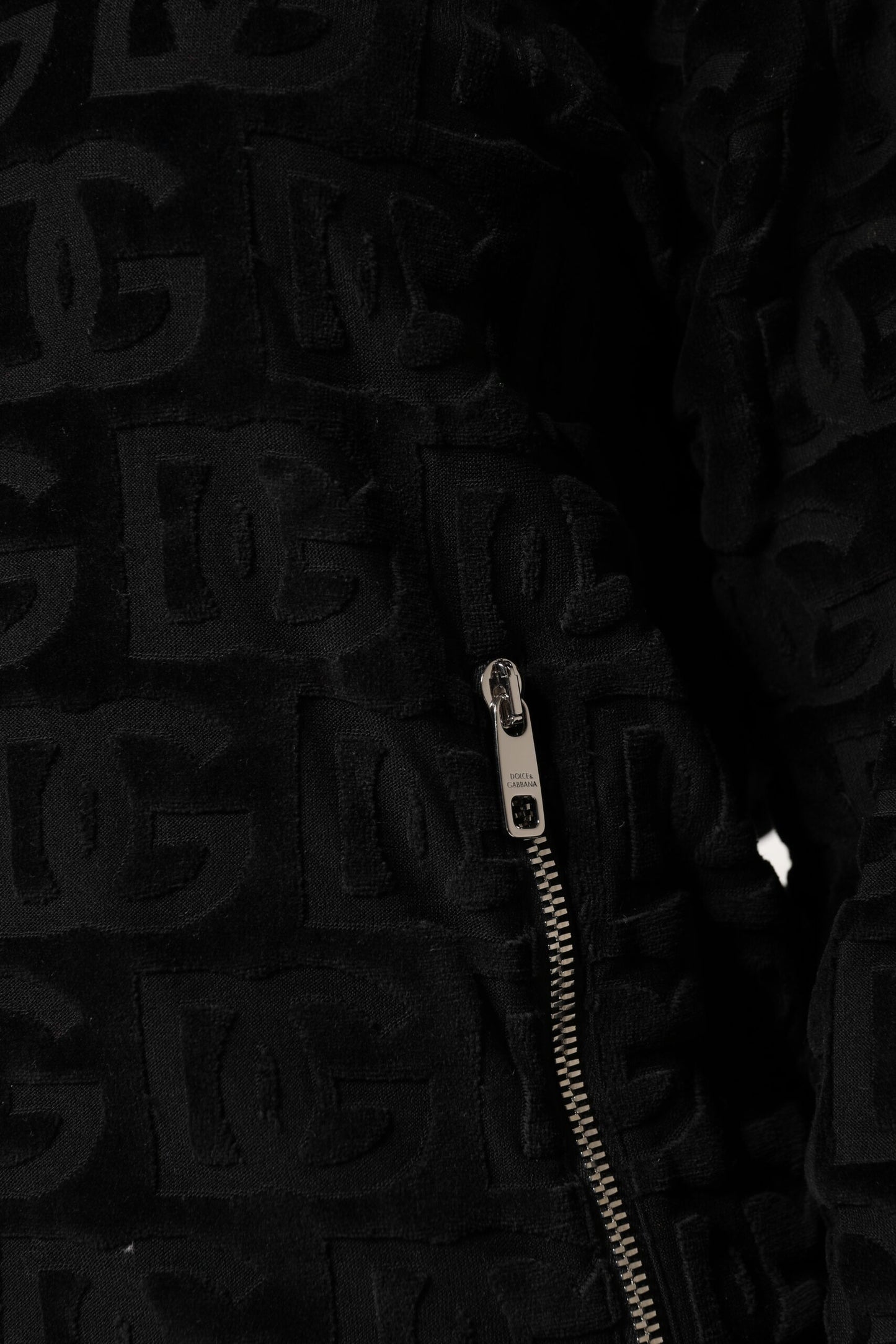 Dolce & Gabbana Black Logo Monogram Full Zip Bomber Jacket Dolce & Gabbana