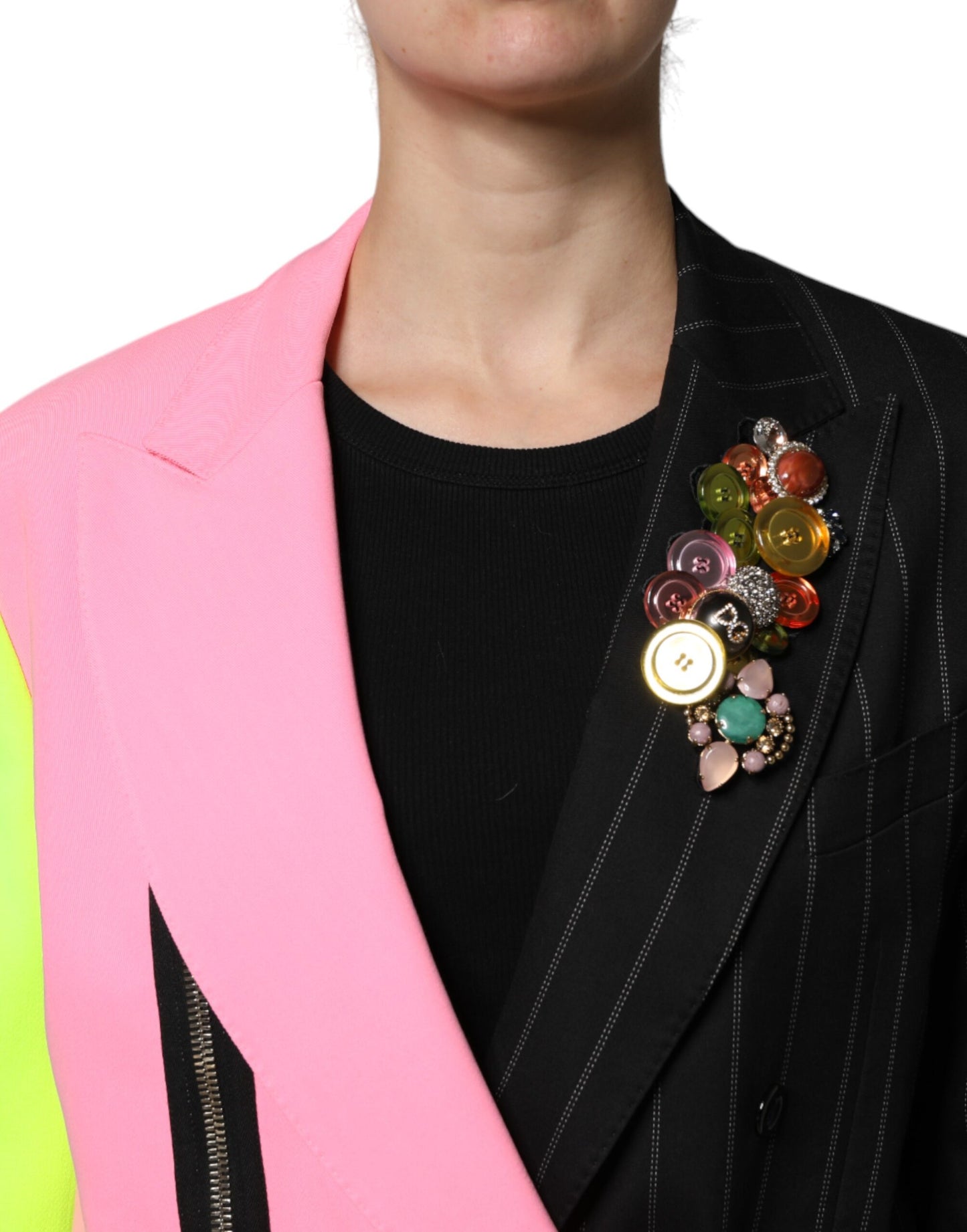 Dolce & Gabbana Multicolor Patchwork Embellished Coat Jacket Dolce & Gabbana