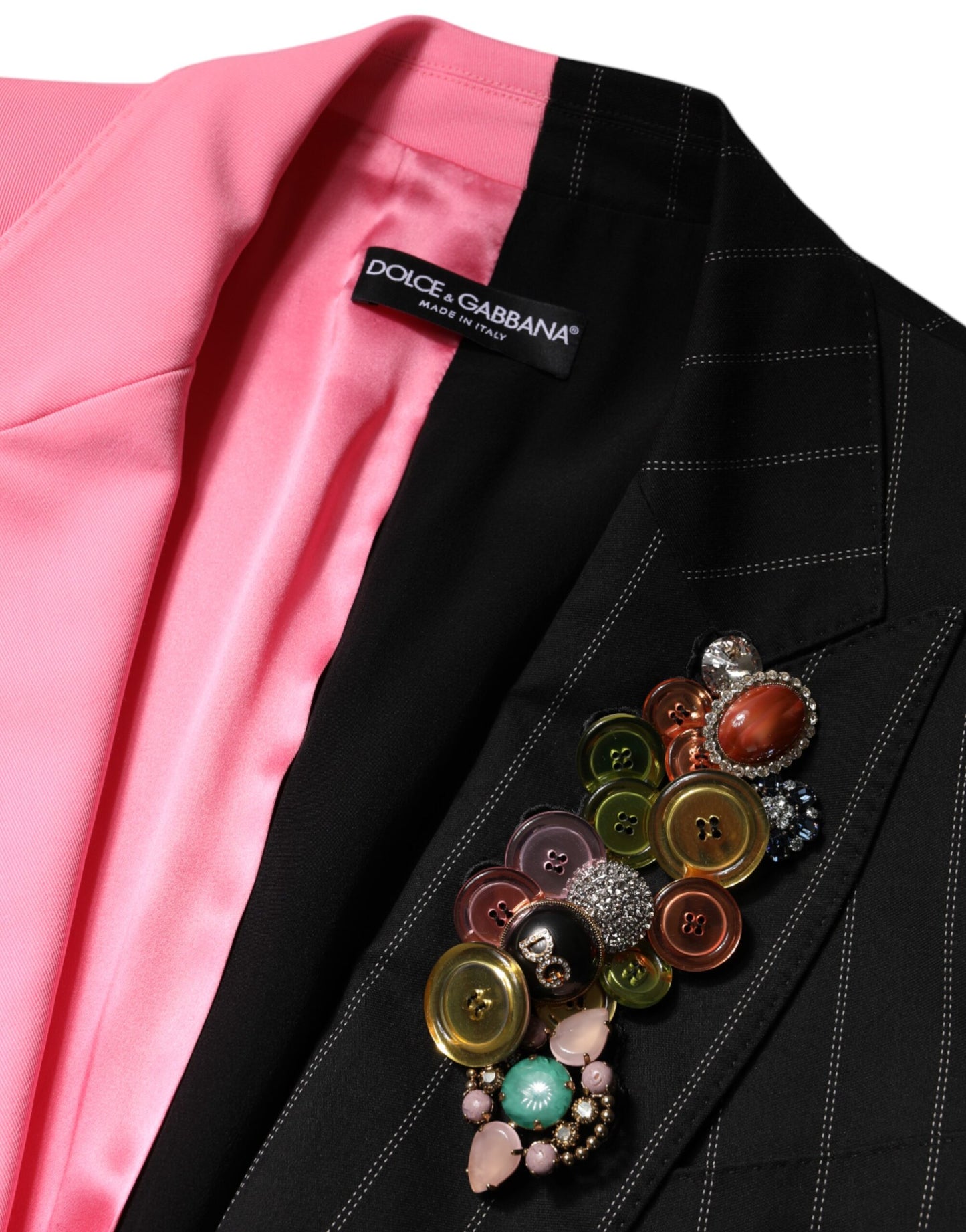 Dolce & Gabbana Multicolor Patchwork Embellished Coat Jacket Dolce & Gabbana